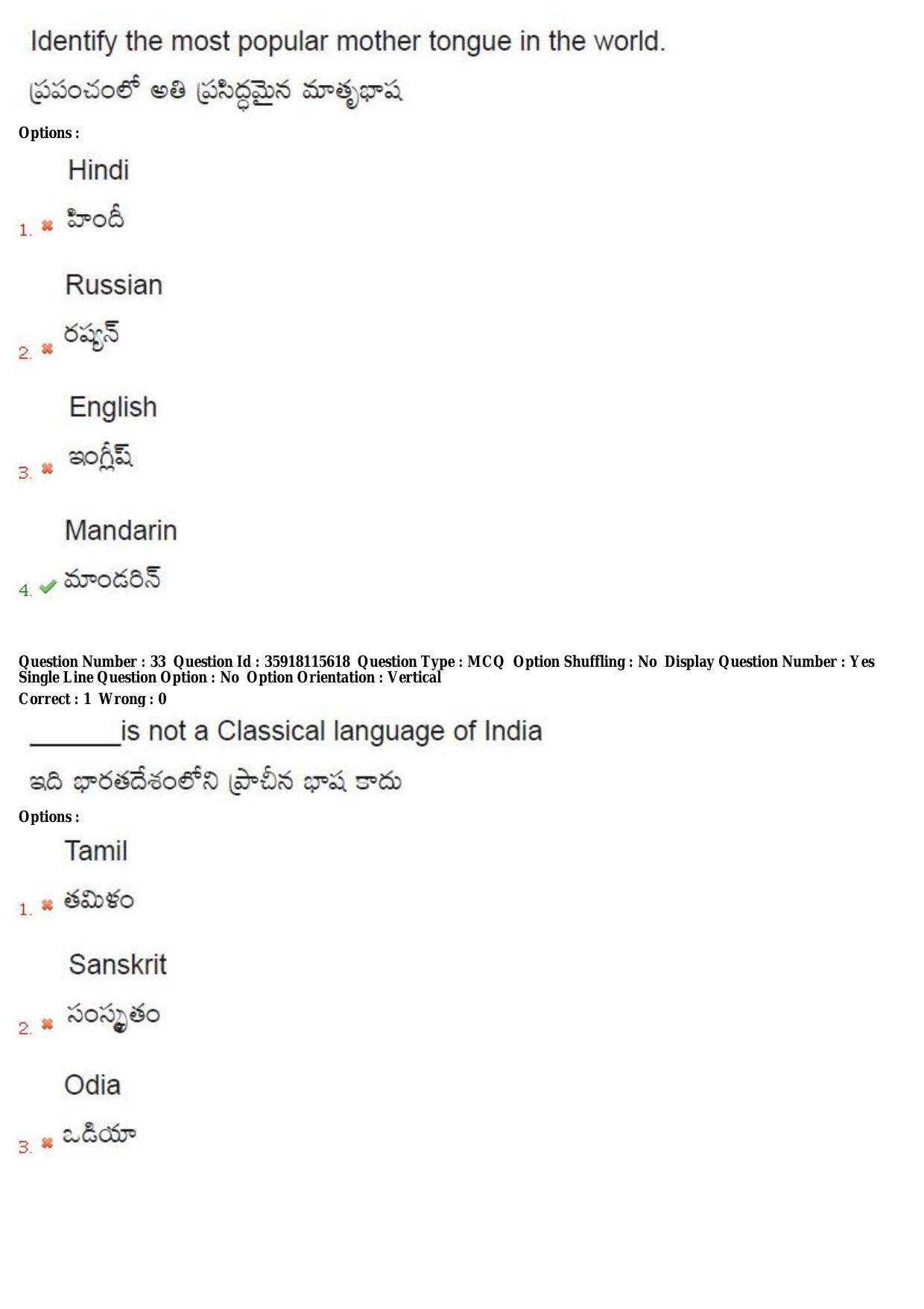 TS CPGET 2018 M.A. Linguistics (Shift 1) Question Paper with Answer Key - Page 19