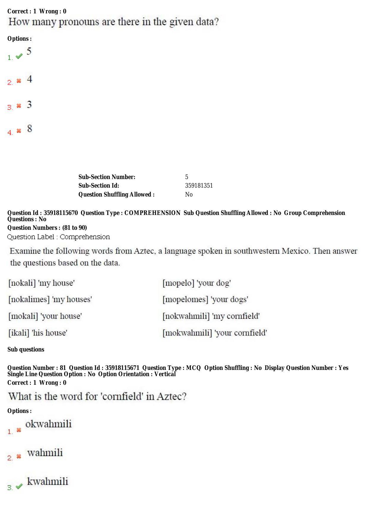 TS CPGET 2018 M.A. Linguistics (Shift 1) Question Paper with Answer Key - Page 41