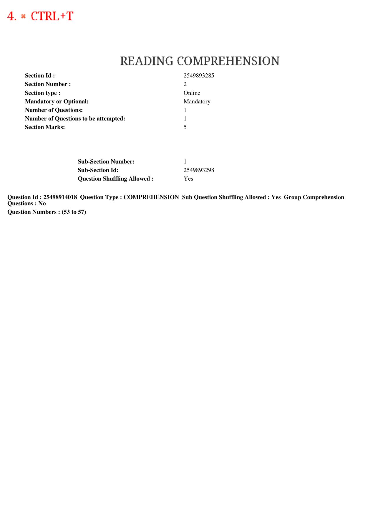 MP CPCT 22nd Feb 2020 Question Paper Shift 1 - Page 34