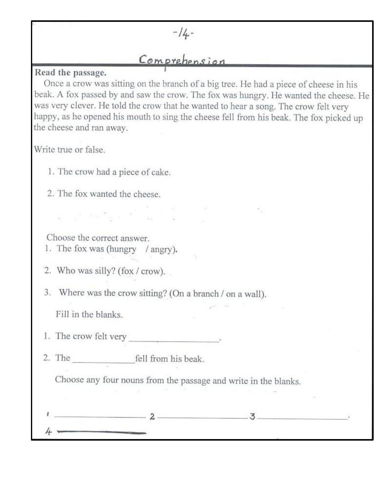 Worksheet for Class 2 English Assignment 80 Dictation Words - Page 14