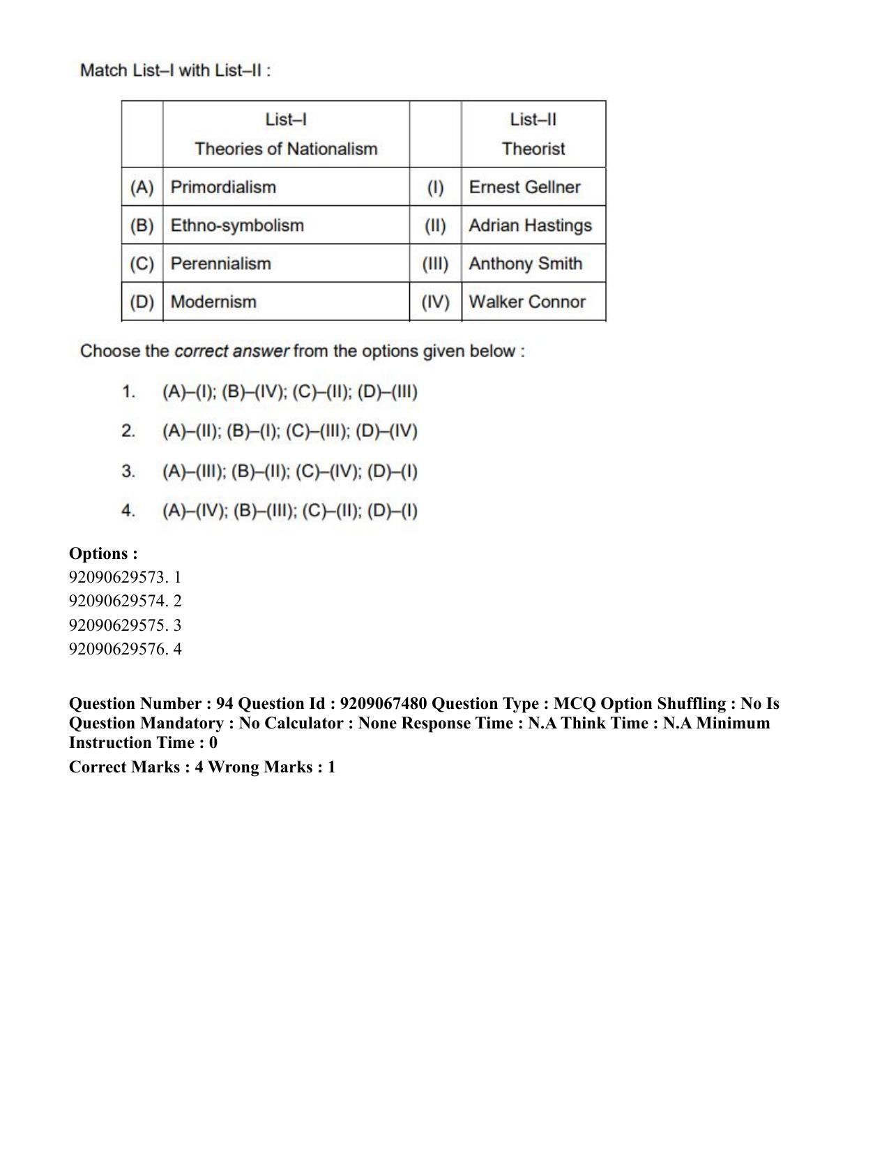 CUET PG 2023: HUQP18 – Political Science (Hindi)-Shift 1 (08-06-2023) Question Paper - Page 112