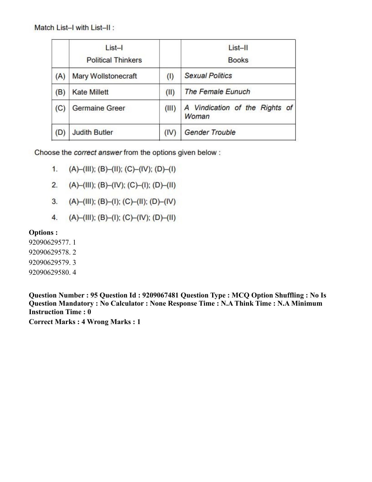 CUET PG 2023: HUQP18 – Political Science (Hindi)-Shift 1 (08-06-2023) Question Paper - Page 114