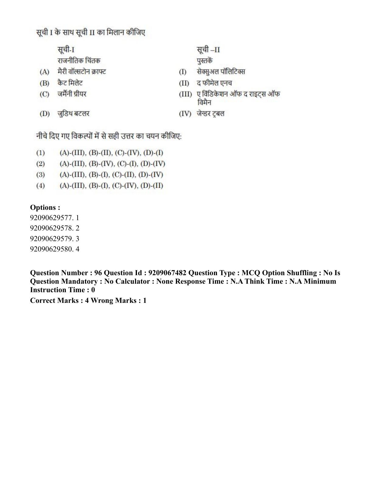 CUET PG 2023: HUQP18 – Political Science (Hindi)-Shift 1 (08-06-2023) Question Paper - Page 115