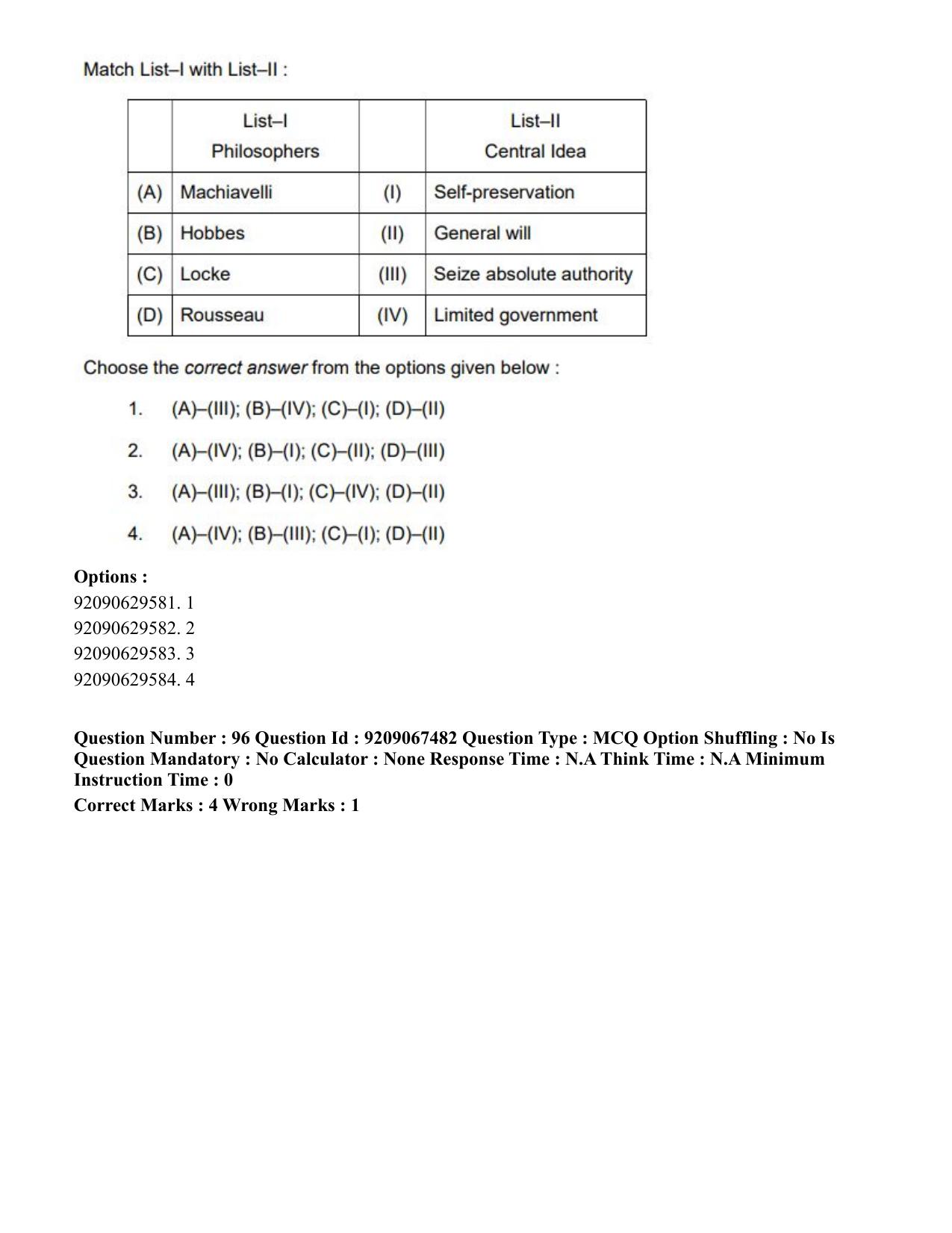 CUET PG 2023: HUQP18 – Political Science (Hindi)-Shift 1 (08-06-2023) Question Paper - Page 116