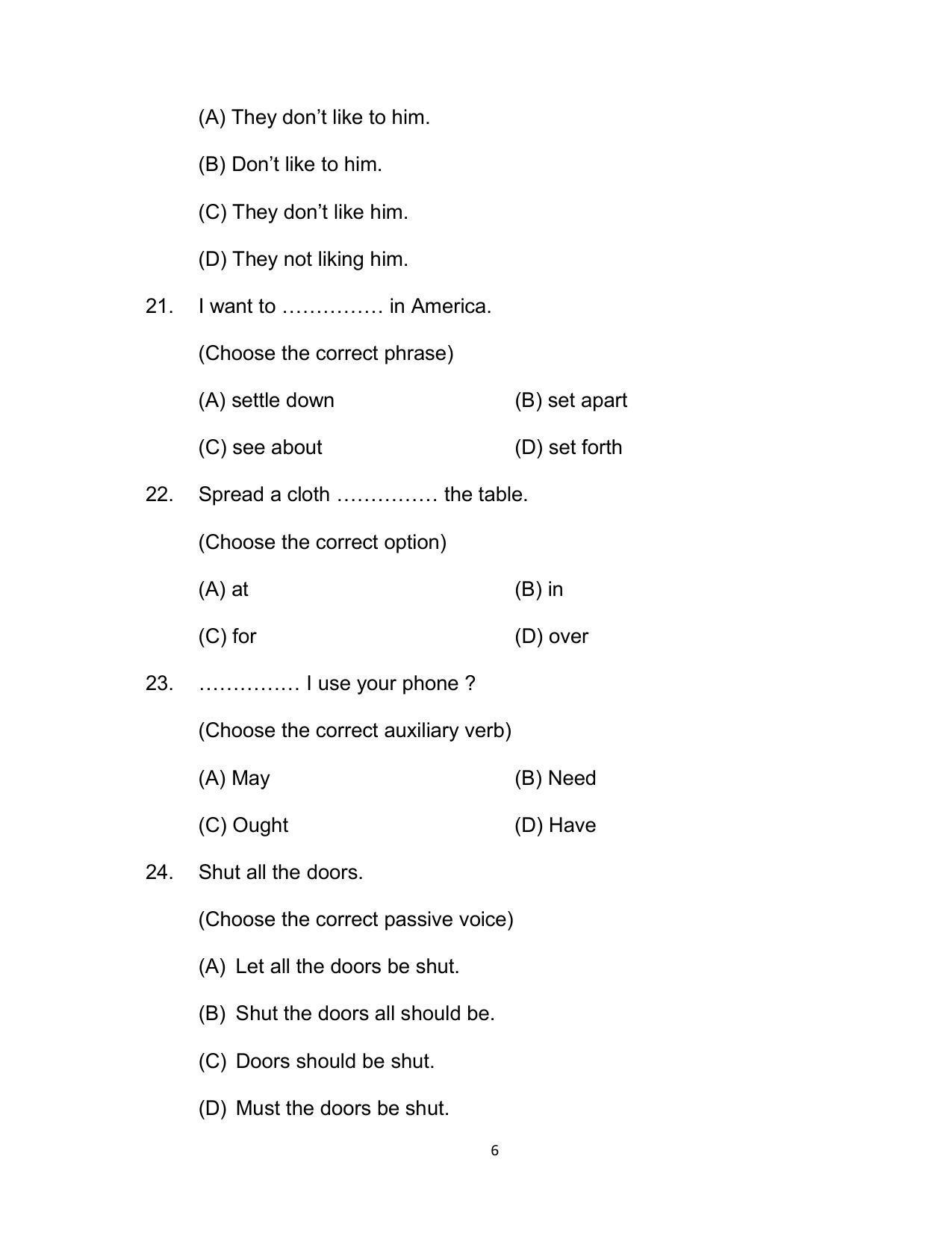 Bihar Board 12th Model Paper 2022 -English (I.A.) - Page 6