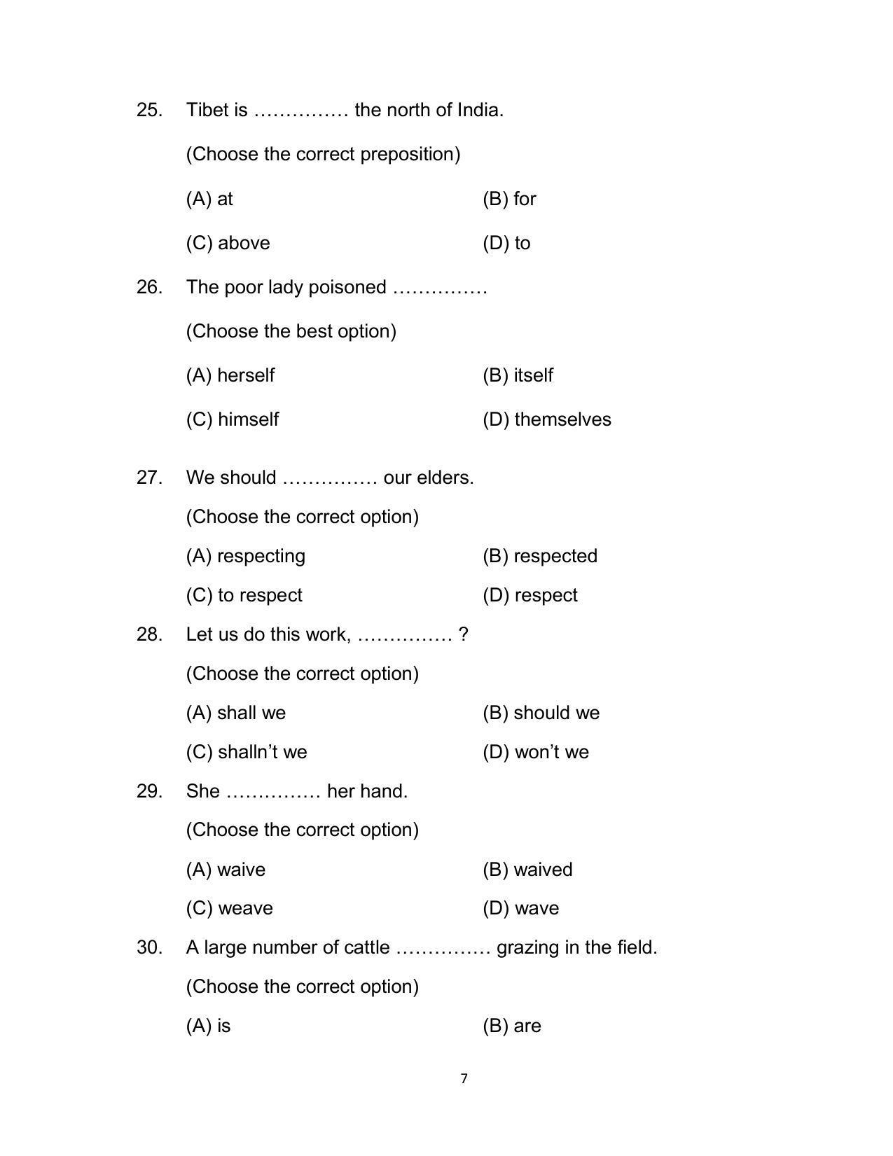 Bihar Board 12th Model Paper 2022 -English (I.A.) - Page 7