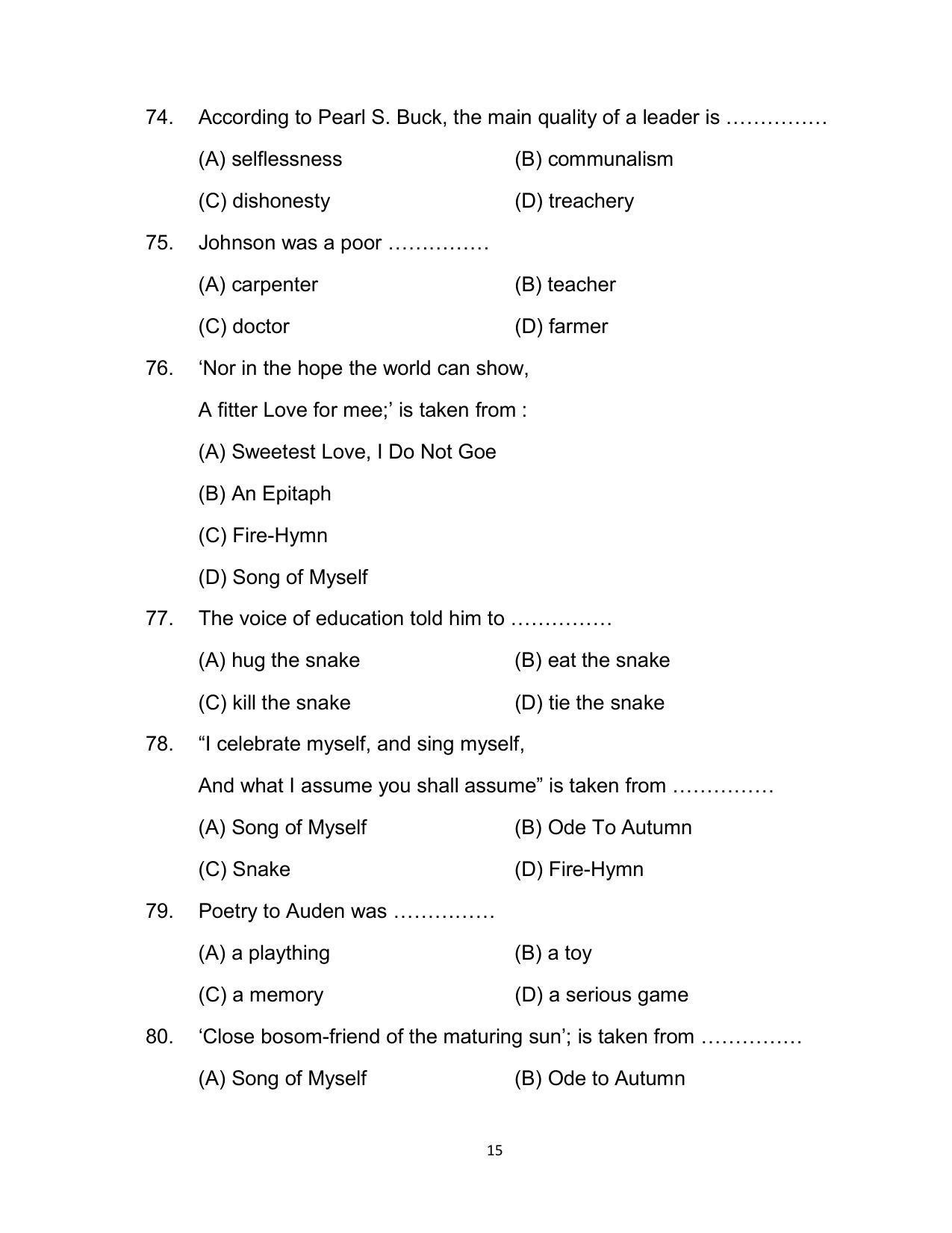 Bihar Board 12th Model Paper 2022 -English (I.A.) - Page 15