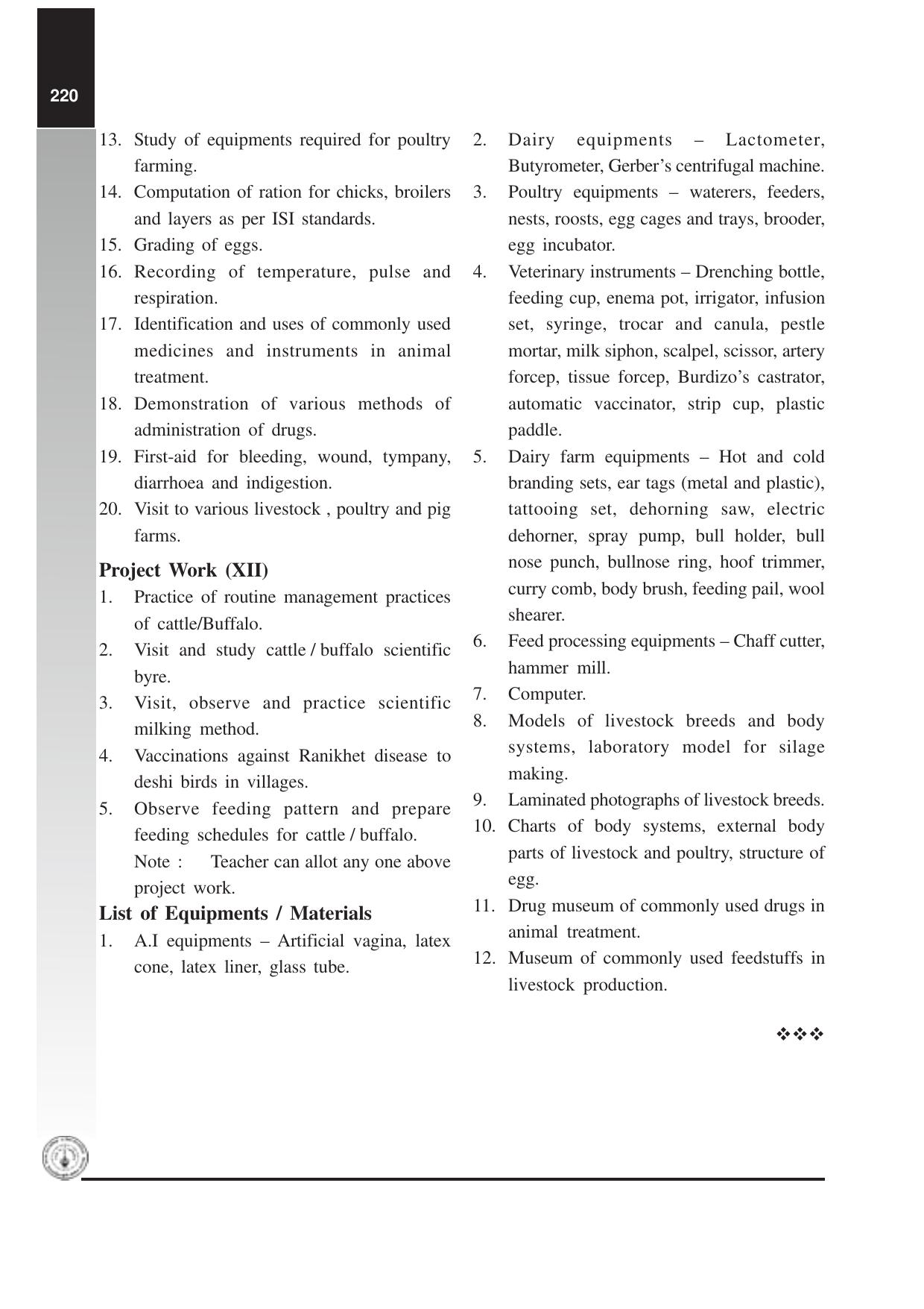 Maharashtra HSC Animal Science and Technology Syllabus - Page 6