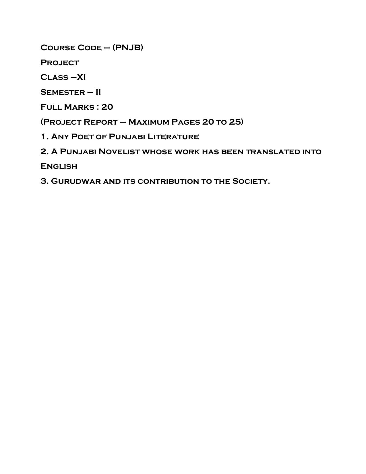 WBCHSE Class 11 & 12 Syllabus for Punjabi(PNJB) (Language) - Page 5
