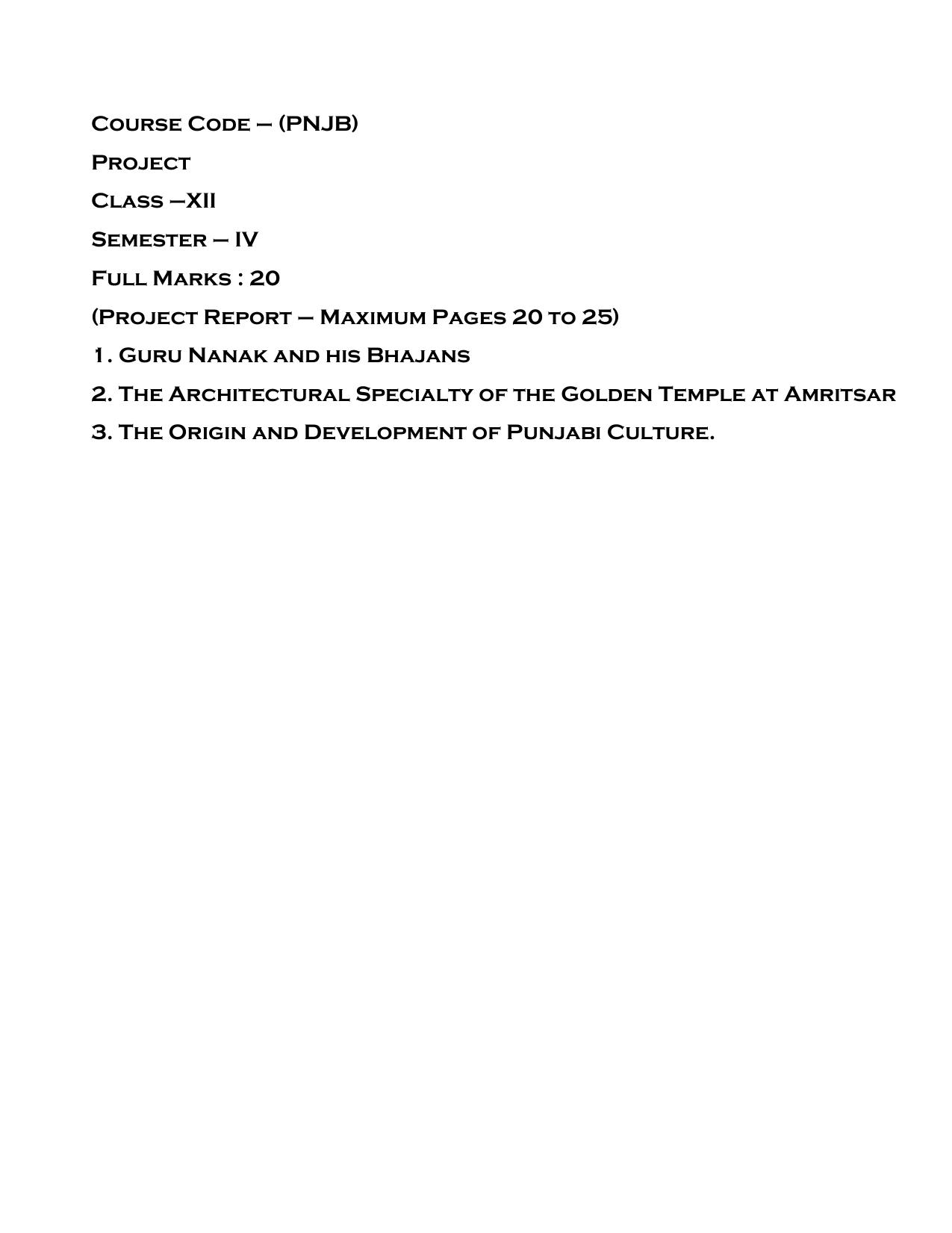 WBCHSE Class 11 & 12 Syllabus for Punjabi(PNJB) (Language) - Page 6