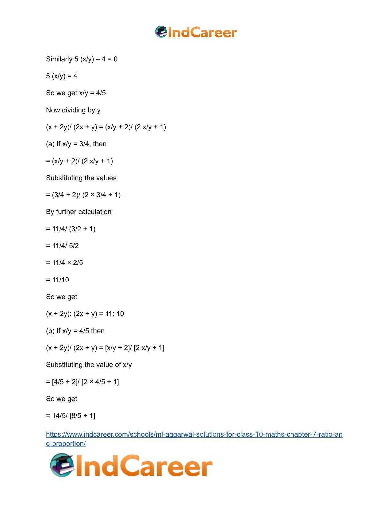 ML Aggarwal Solutions for Class 10 Maths Chapter 7- Ratio and Proportion - Page 13