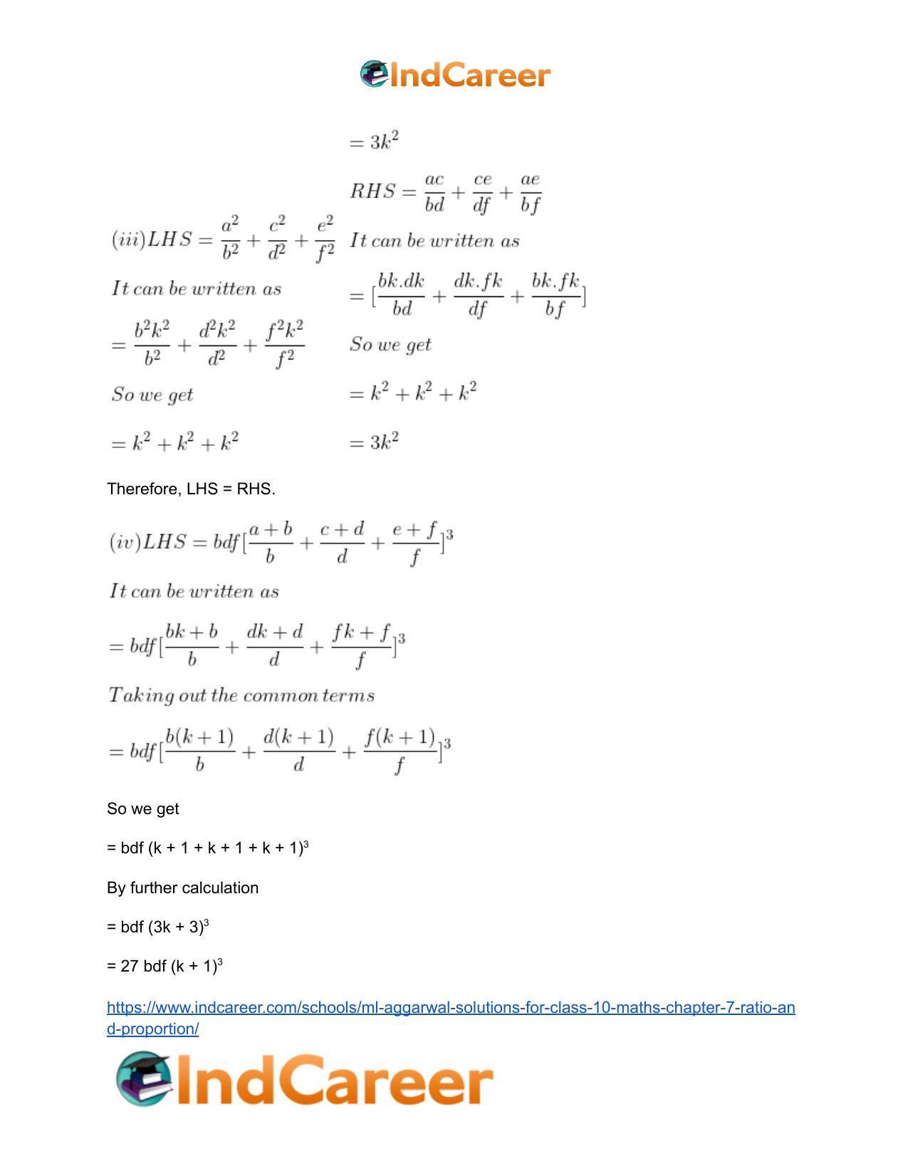 ML Aggarwal Solutions for Class 10 Maths Chapter 7- Ratio and Proportion - Page 48