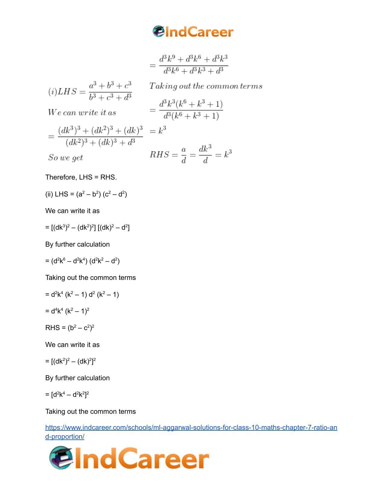 ML Aggarwal Solutions for Class 10 Maths Chapter 7- Ratio and Proportion - Page 69