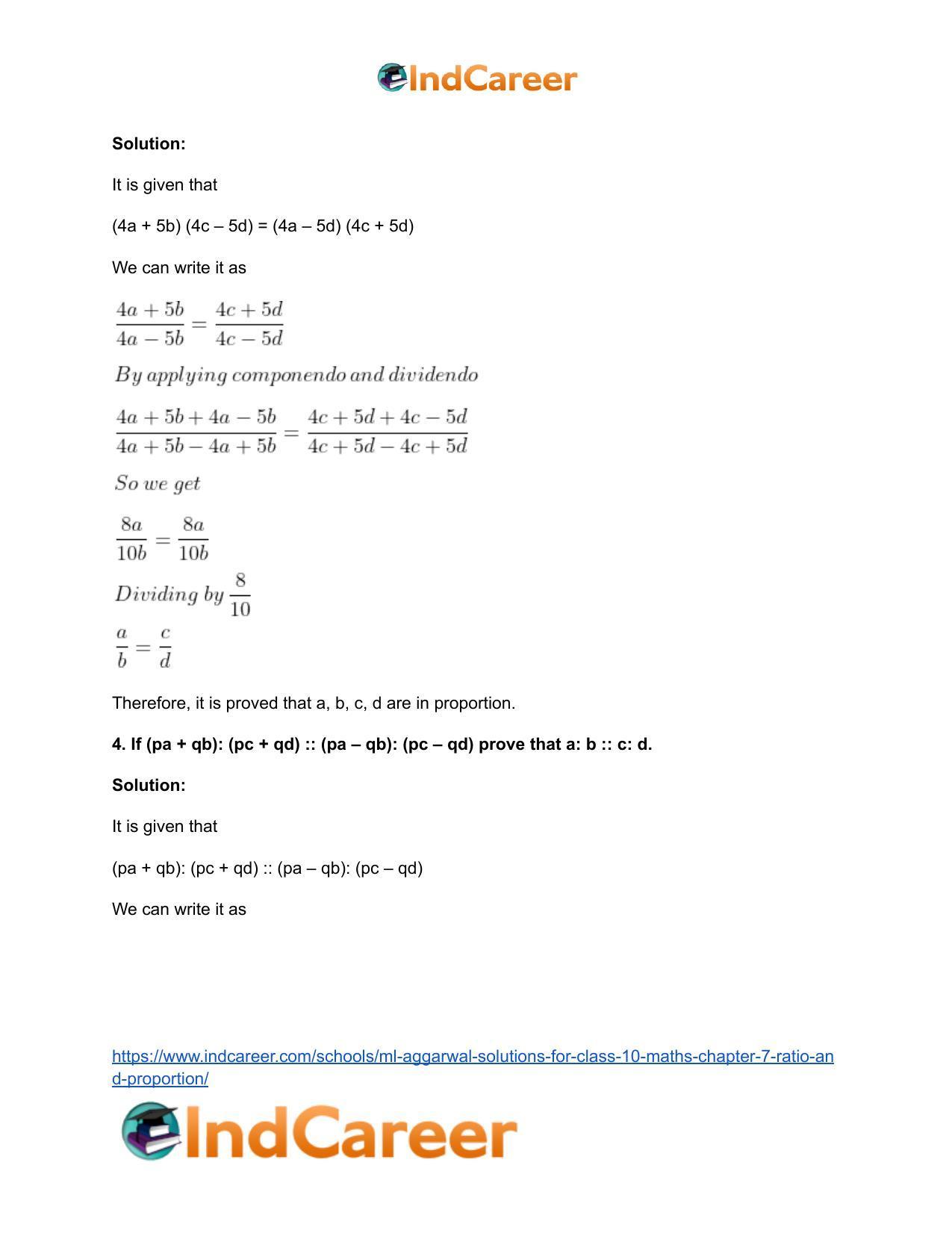 ML Aggarwal Solutions for Class 10 Maths Chapter 7- Ratio and Proportion - Page 76