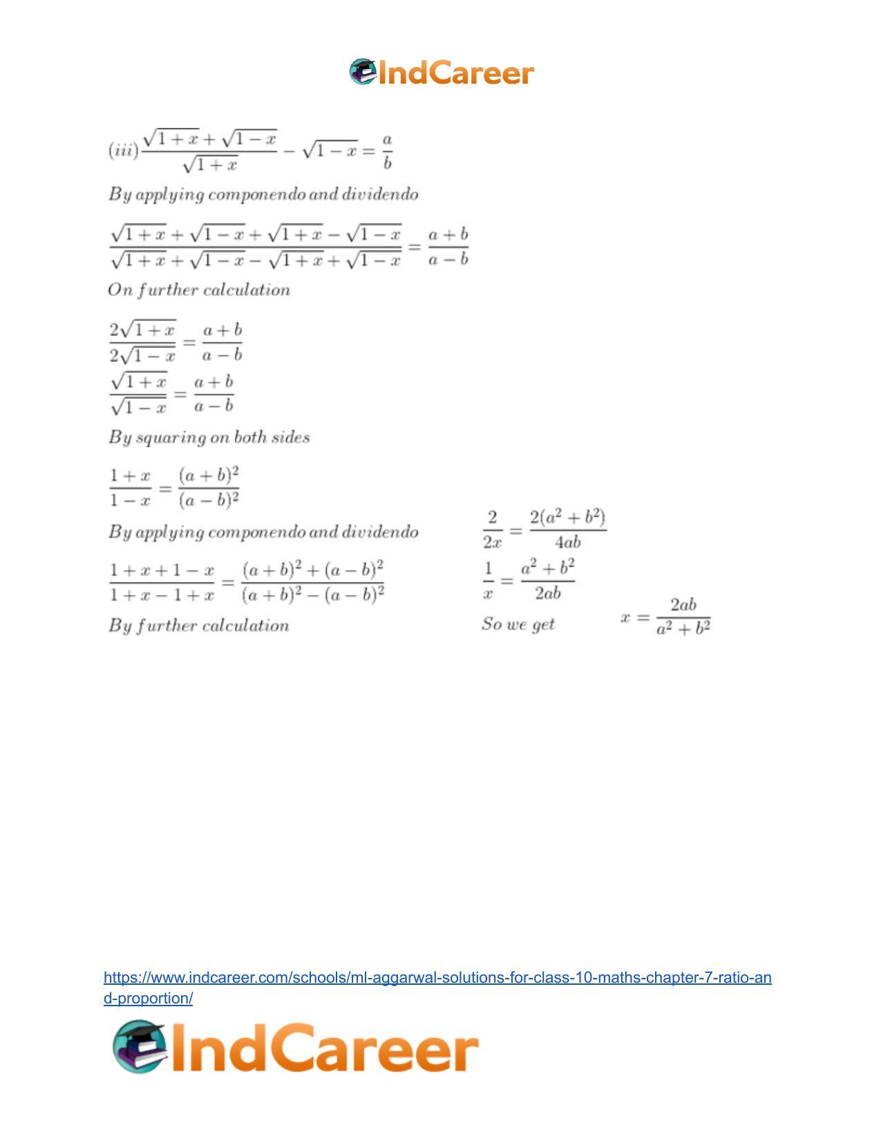 ML Aggarwal Solutions for Class 10 Maths Chapter 7- Ratio and Proportion - Page 85