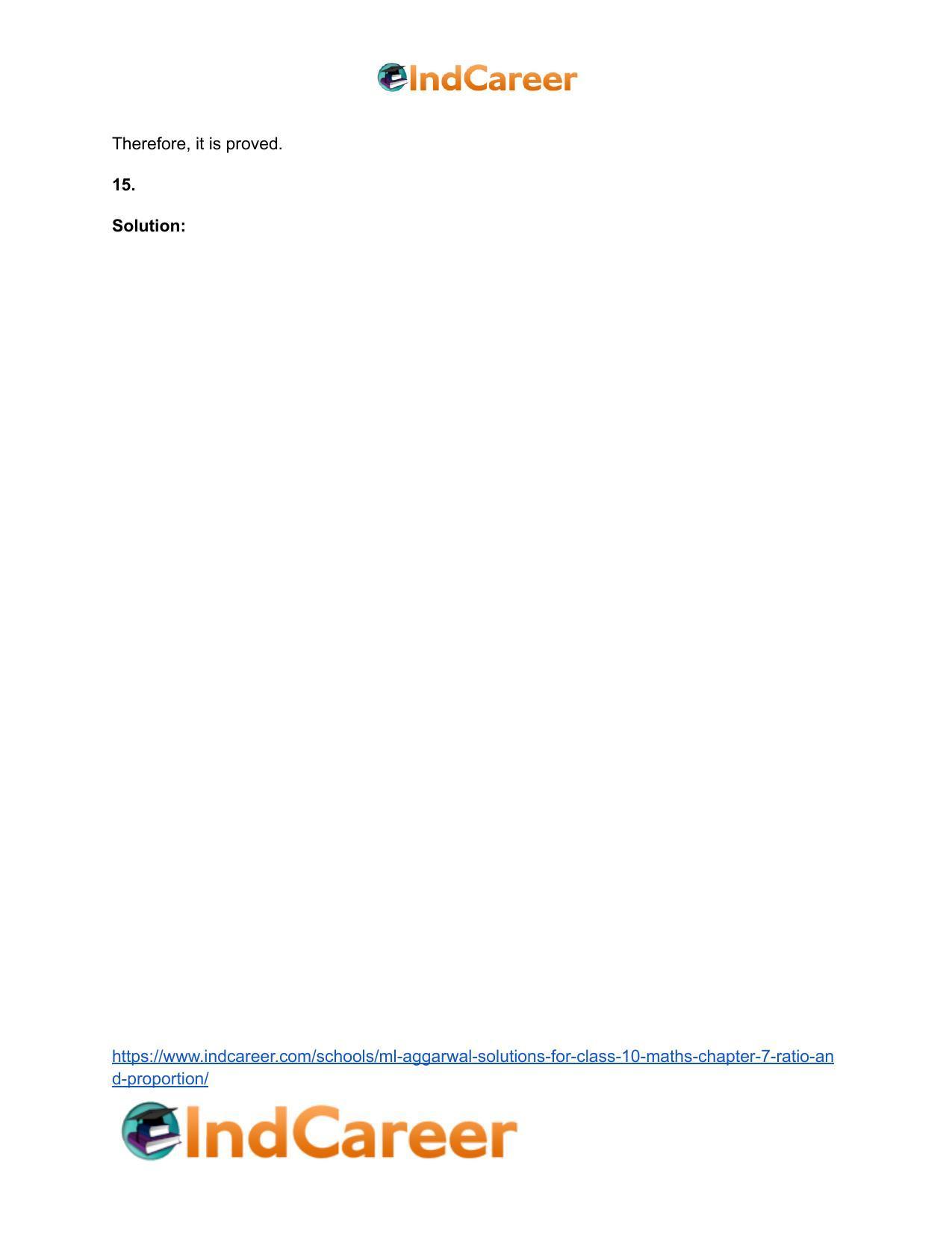 ML Aggarwal Solutions for Class 10 Maths Chapter 7- Ratio and Proportion - Page 97