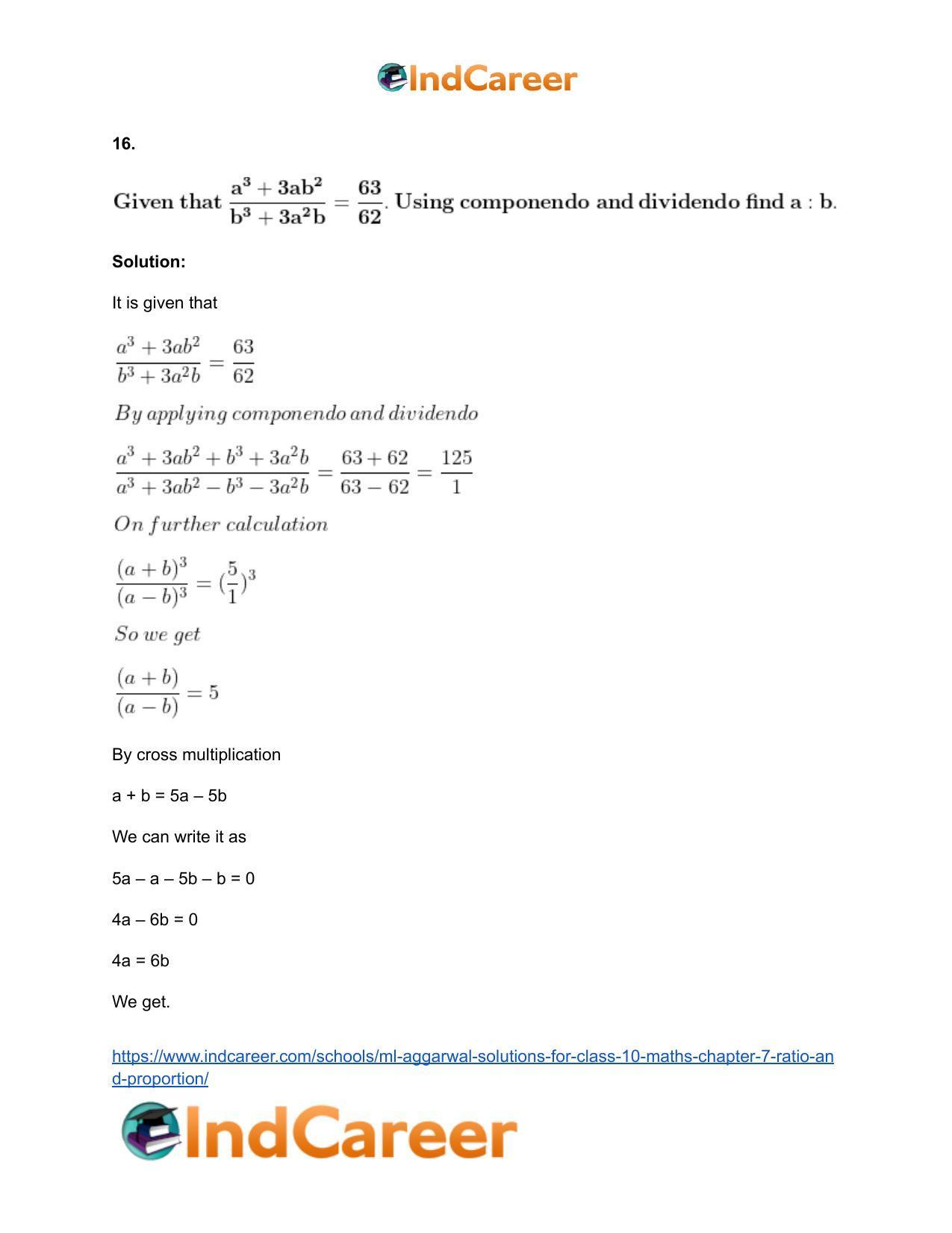 ML Aggarwal Solutions for Class 10 Maths Chapter 7- Ratio and Proportion - Page 99
