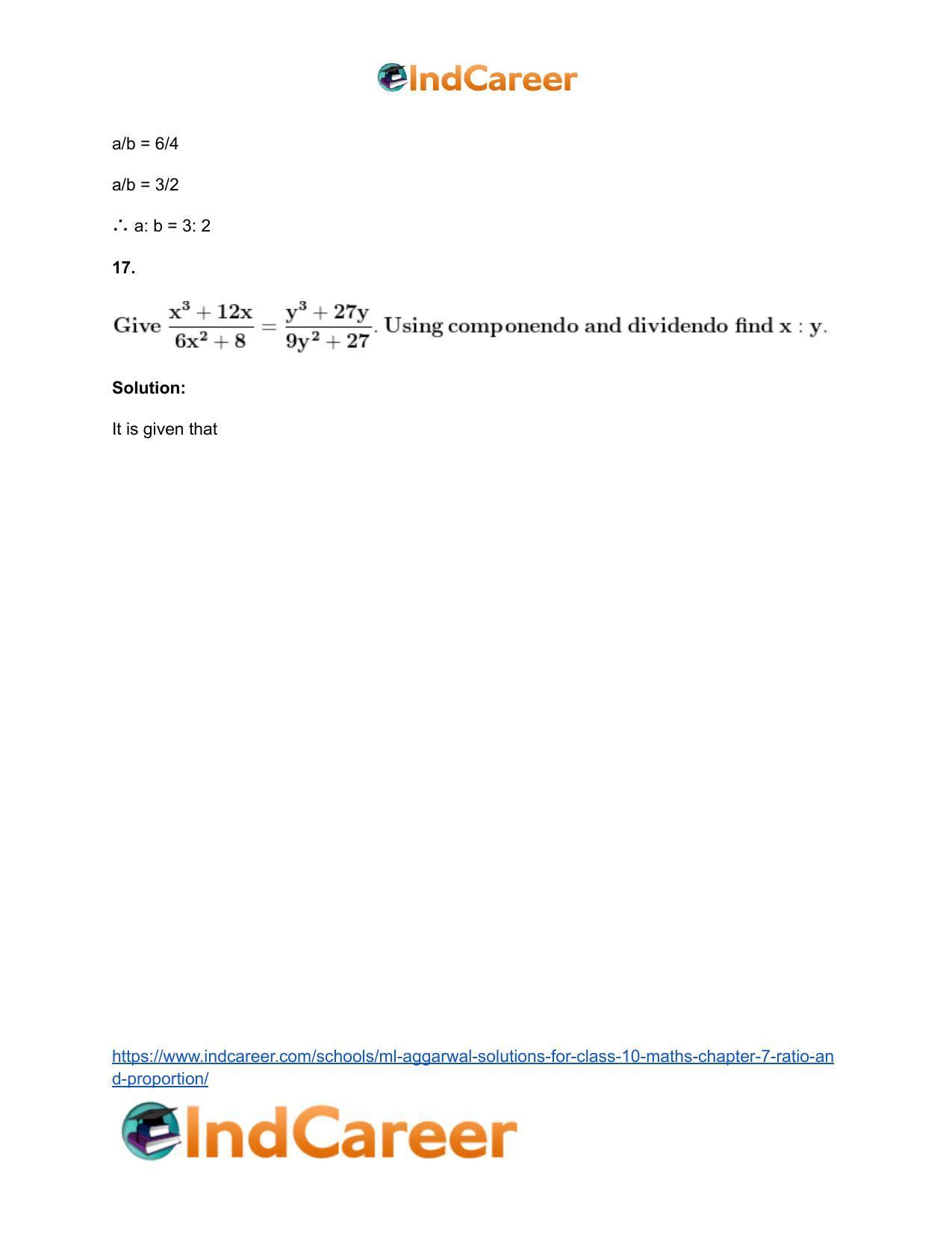ML Aggarwal Solutions for Class 10 Maths Chapter 7- Ratio and Proportion - Page 100