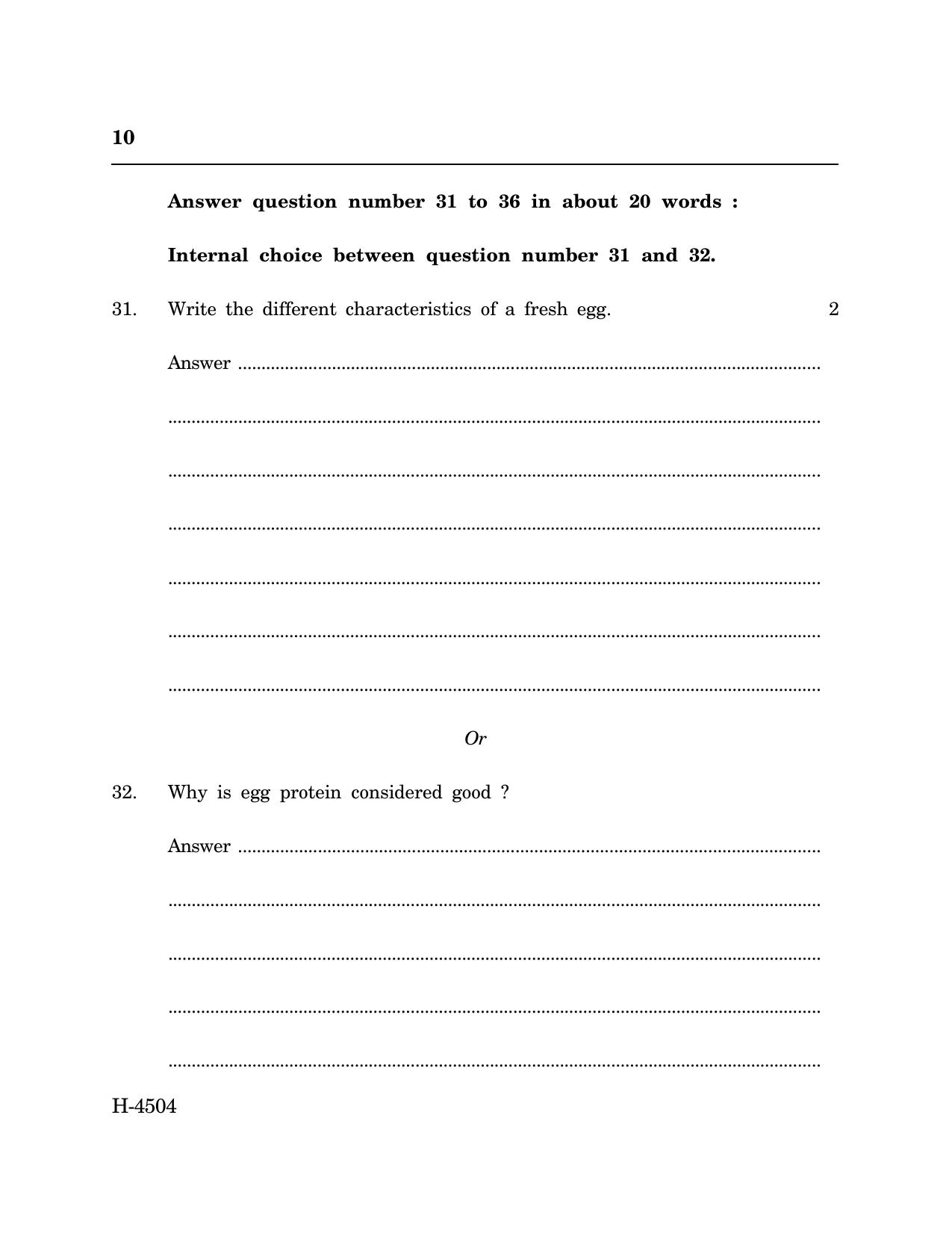 Goa Board Class 12 Cookery (March 2024) Question Paper - Page 10