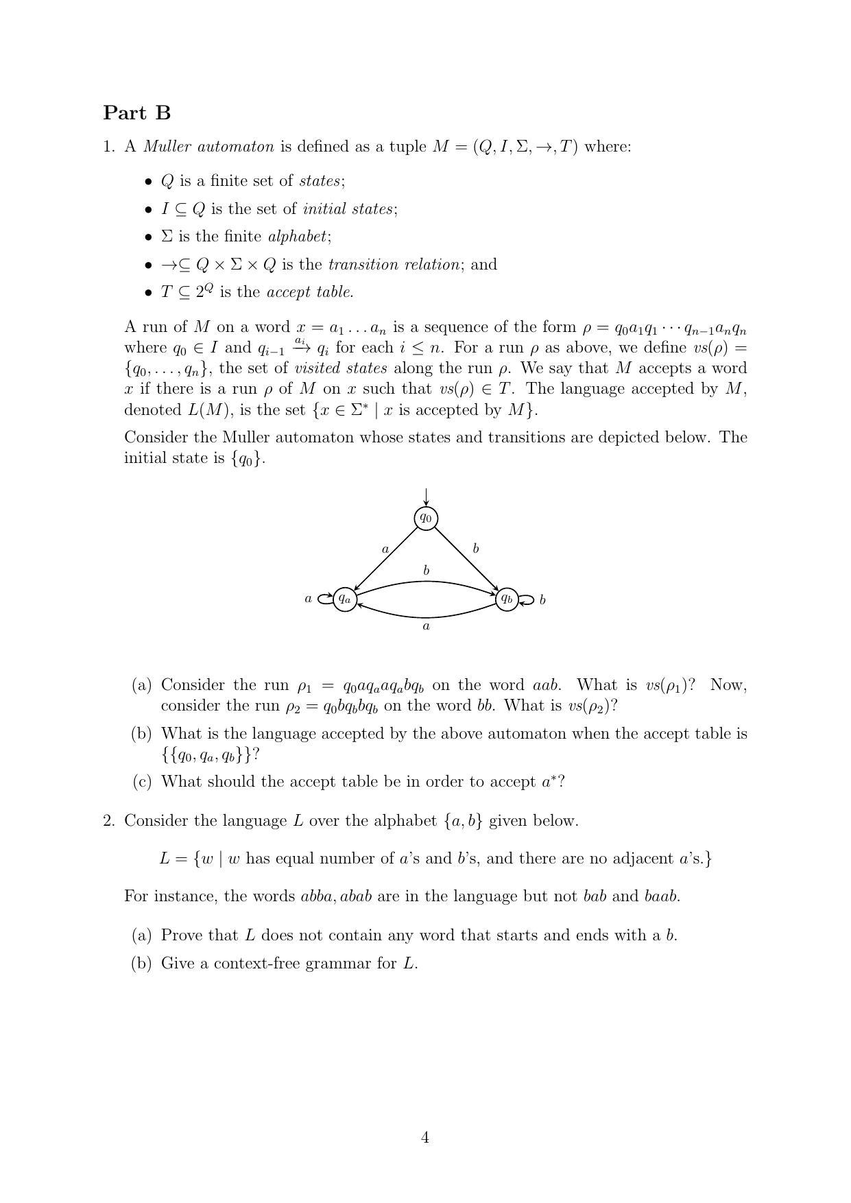 CMI Entrance Exam 2022 Question Paper MSc/PhD Computer Science - Page 4