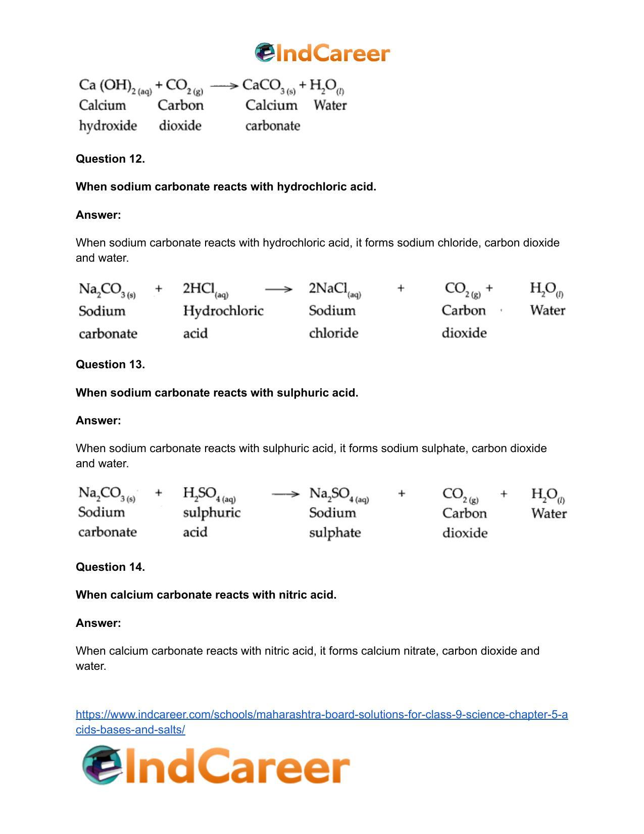 Maharashtra Board Solutions for Class 9- Science: Chapter 5- Acids, Bases and Salts - Page 53