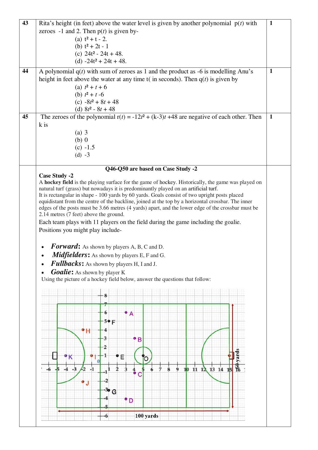 CBSE Class 10 Mathematics (Standard) Sample Paper 2021-22 - Page 6
