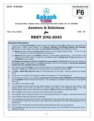 NEET 2023 Question Paper F6 (Aakash Institute)