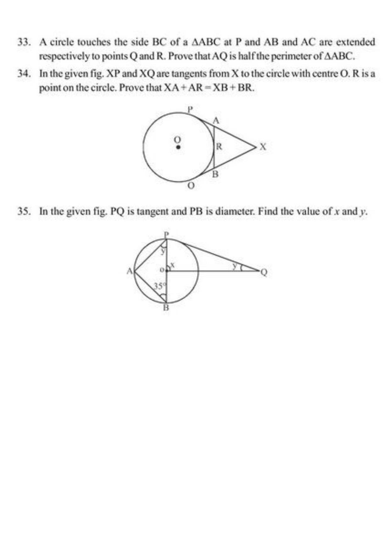 Class 10 Notes, Question & Practice Paper - Mathematics (Topic 10 : Circles) - Page 11