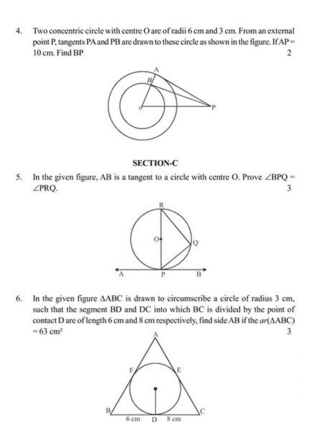 Class 10 Notes, Question & Practice Paper - Mathematics (Topic 10 : Circles) - Page 14