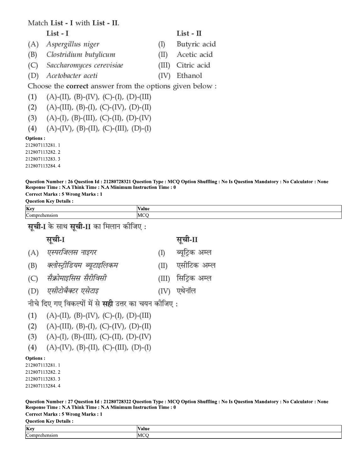 CUET 2023 Domestic Shift 1 Question Paper - 15 June 2023 - Page 22