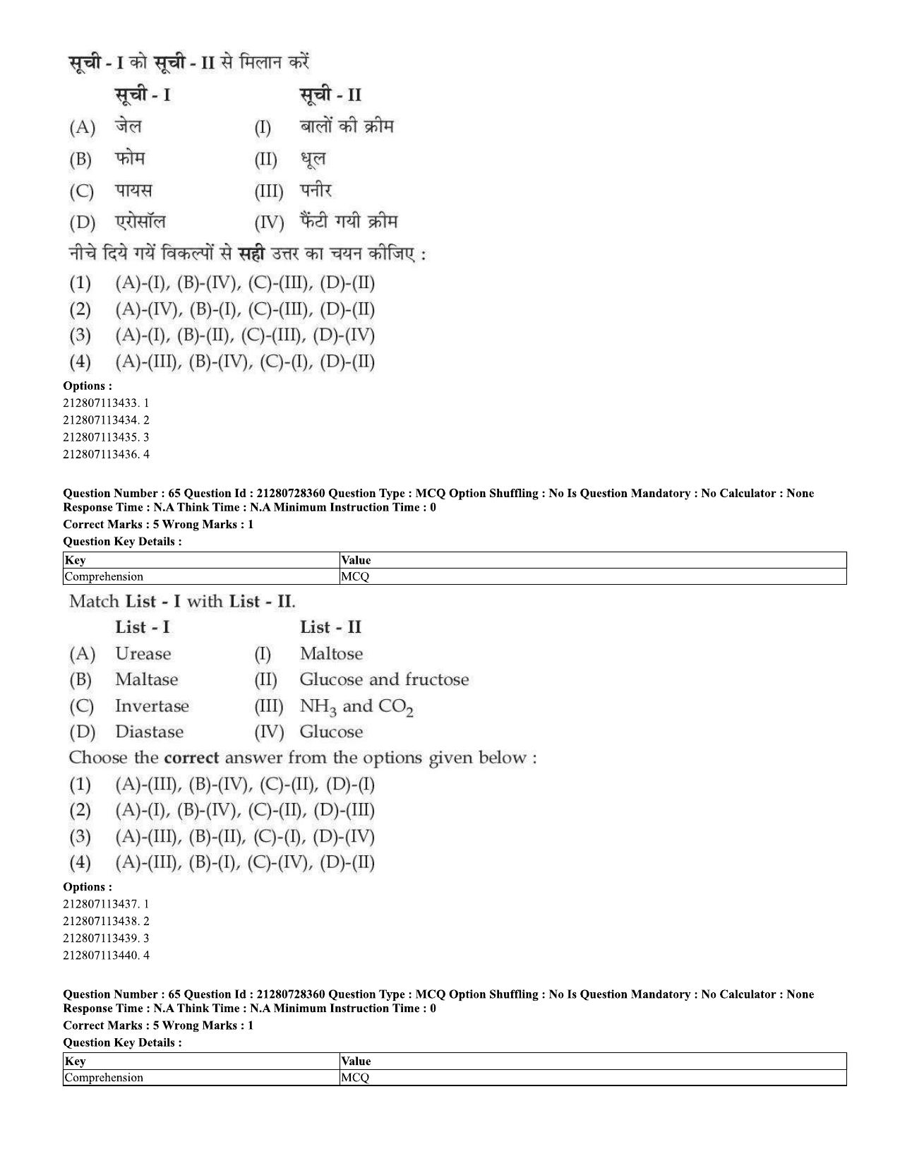 CUET 2023 Domestic Shift 1 Question Paper - 15 June 2023 - Page 65