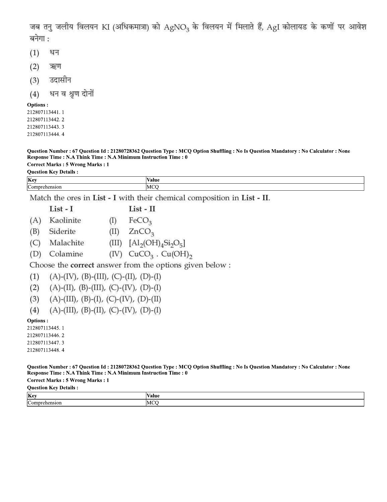 CUET 2023 Domestic Shift 1 Question Paper - 15 June 2023 - Page 67
