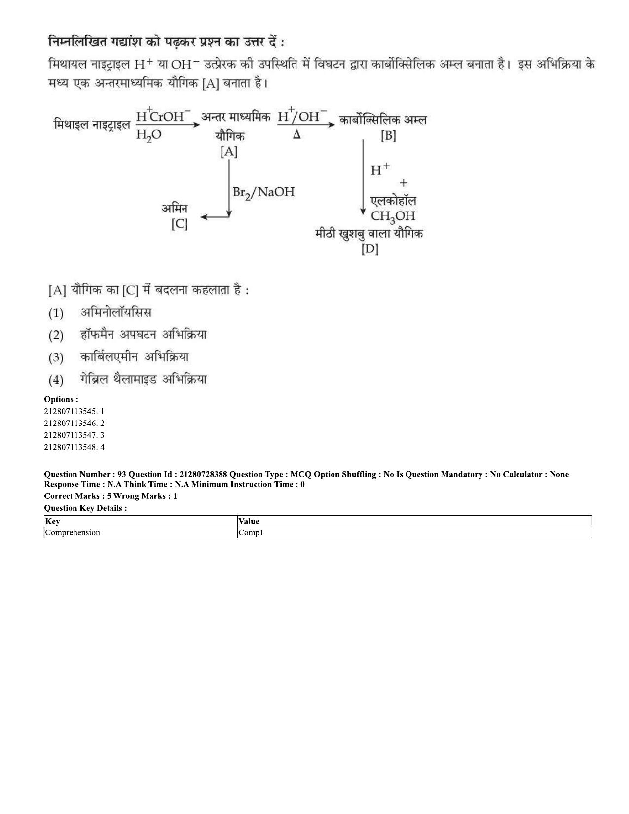CUET 2023 Domestic Shift 1 Question Paper - 15 June 2023 - Page 92