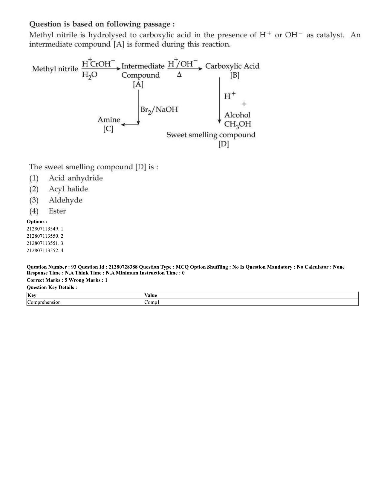CUET 2023 Domestic Shift 1 Question Paper - 15 June 2023 - Page 93