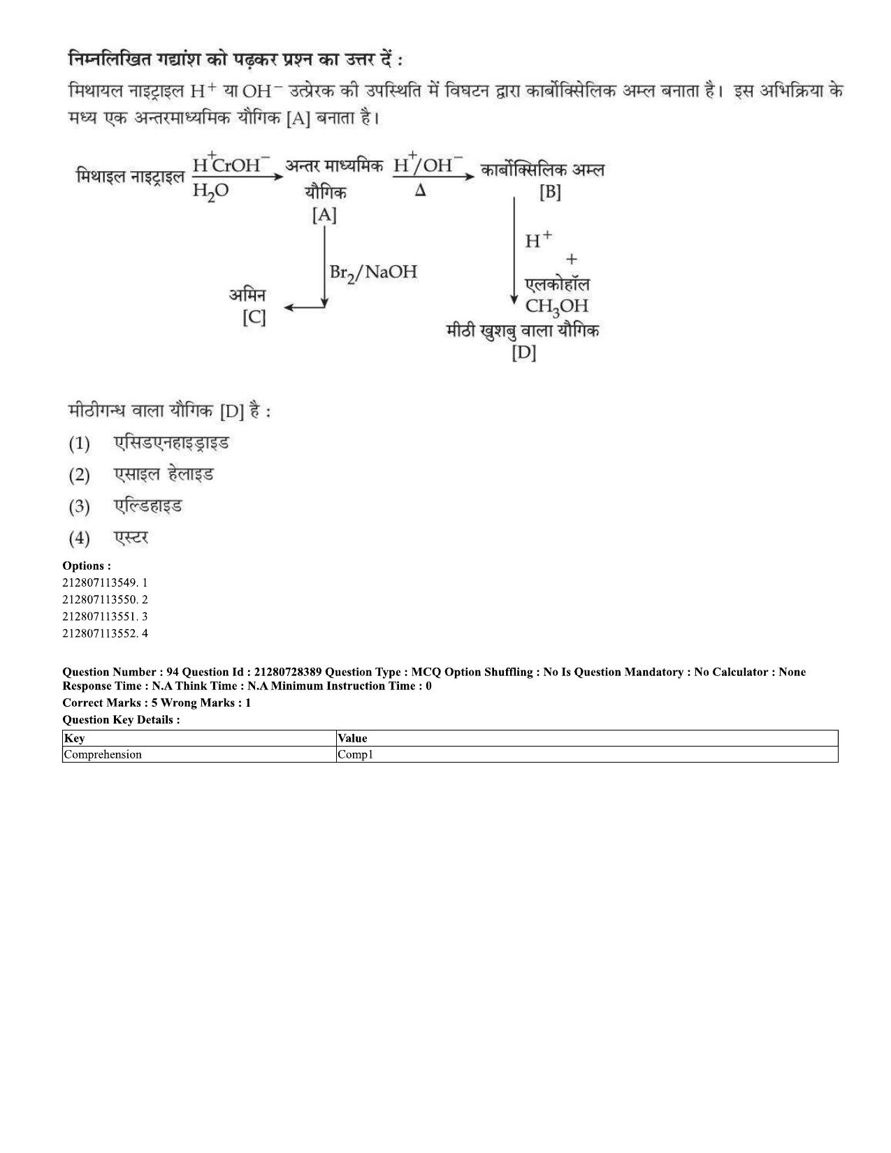 CUET 2023 Domestic Shift 1 Question Paper - 15 June 2023 - Page 94