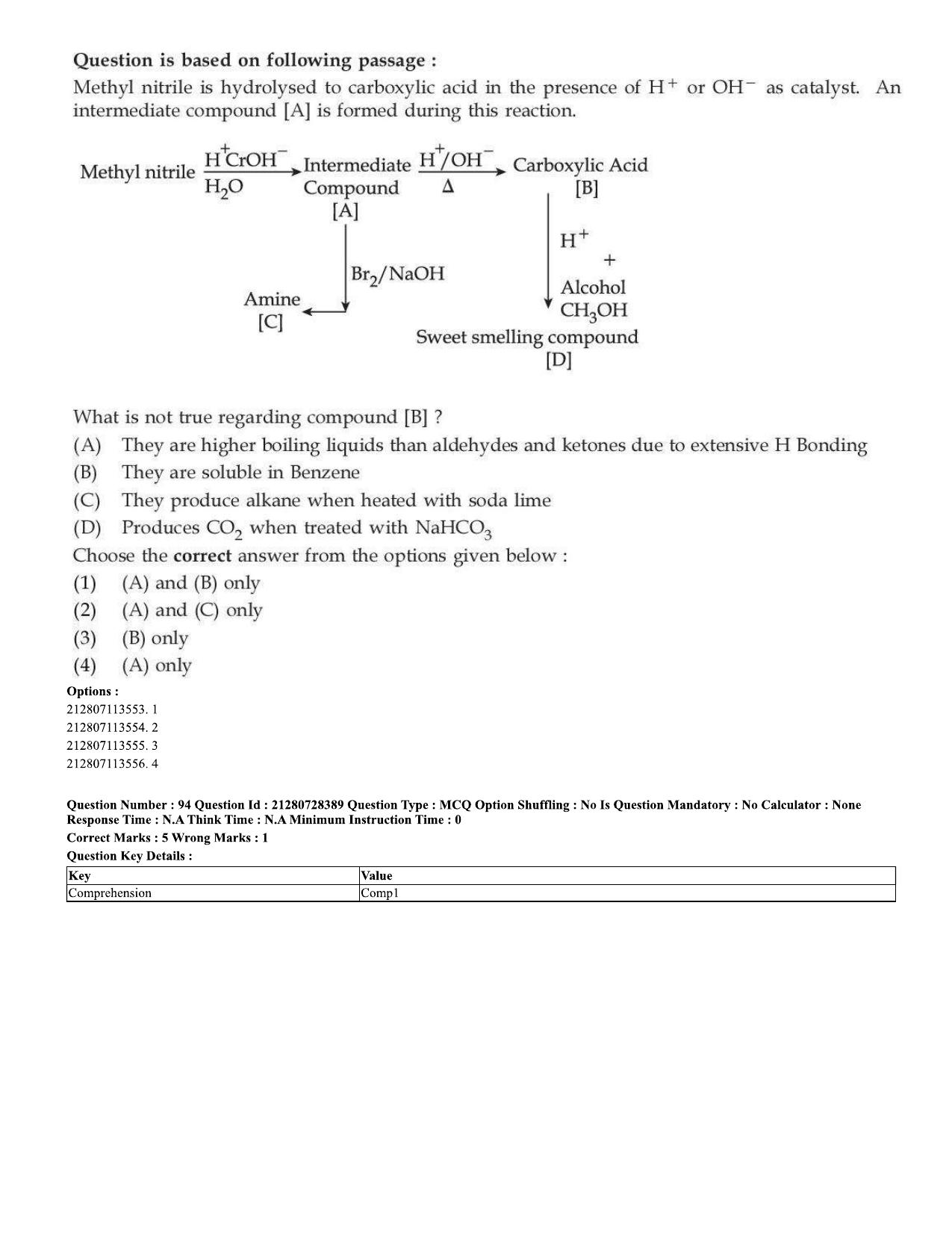 CUET 2023 Domestic Shift 1 Question Paper - 15 June 2023 - Page 95