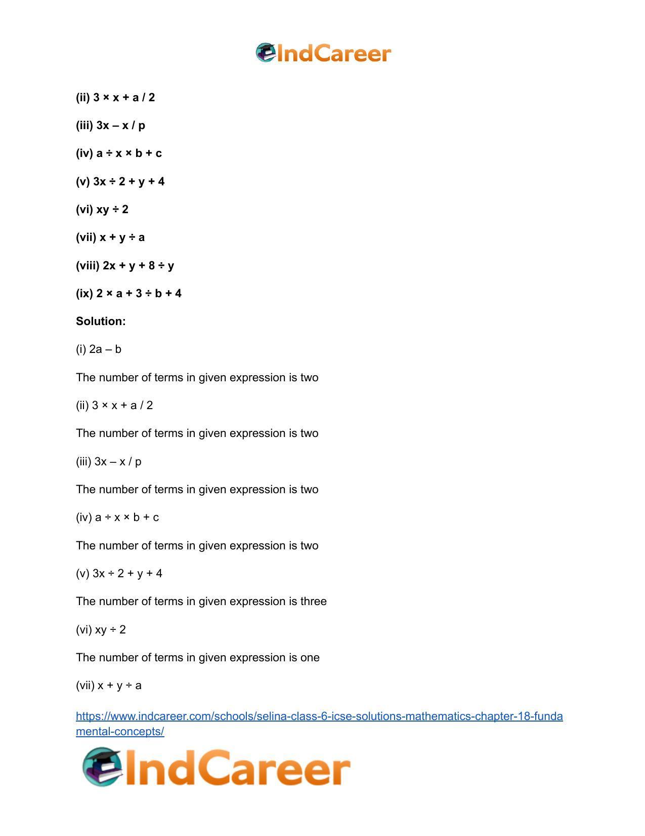 Selina Class 6 ICSE Solutions Mathematics : Chapter 18- Fundamental Concepts - Page 9