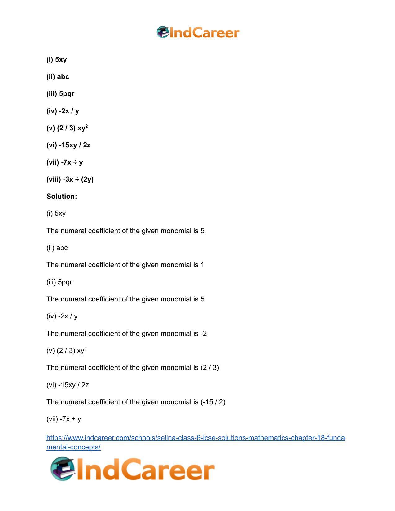 Selina Class 6 ICSE Solutions Mathematics : Chapter 18- Fundamental Concepts - Page 15