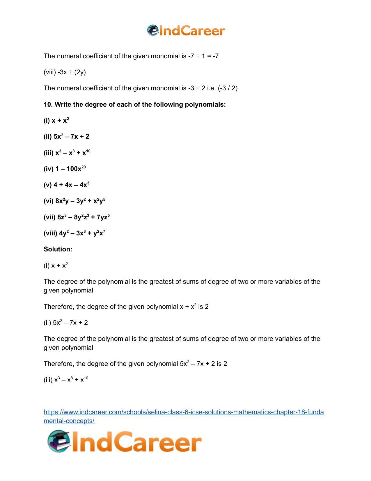 Selina Class 6 ICSE Solutions Mathematics : Chapter 18- Fundamental Concepts - Page 16