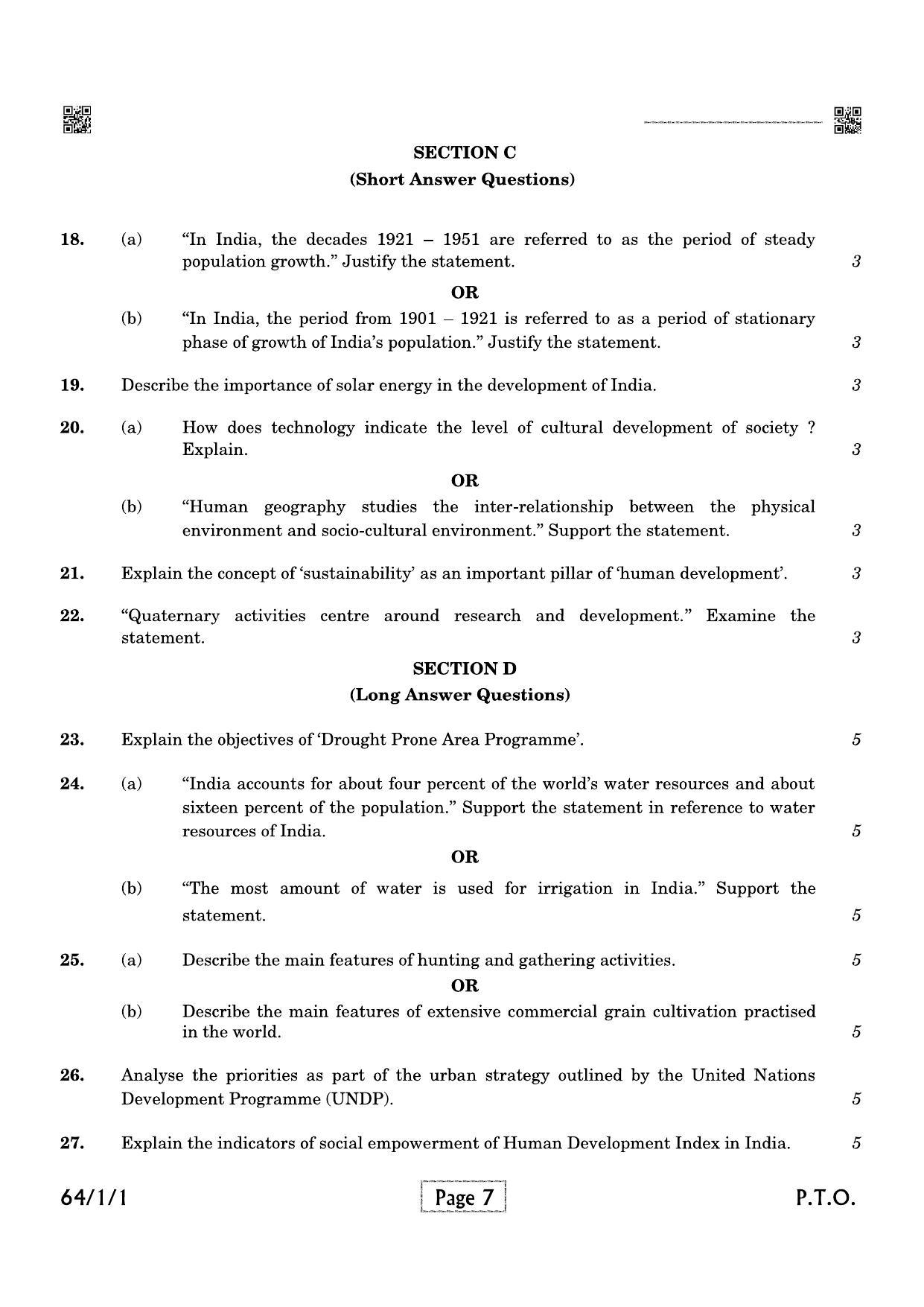 CBSE Class 12 QP_029_Geography 2021 Compartment Question Paper - Page 7