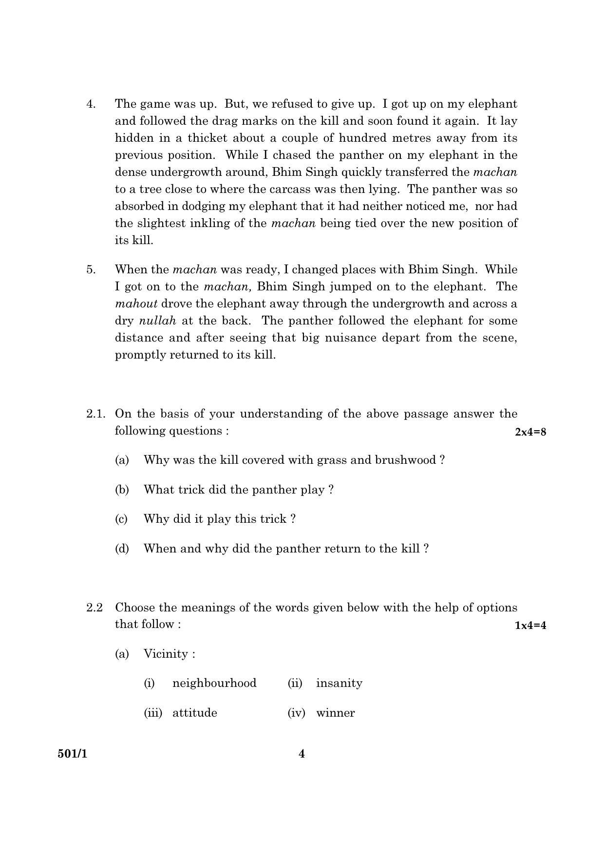 CBSE Class 10 NSQF 501 Set 1 English Communicative 2016 Question Paper - Page 4