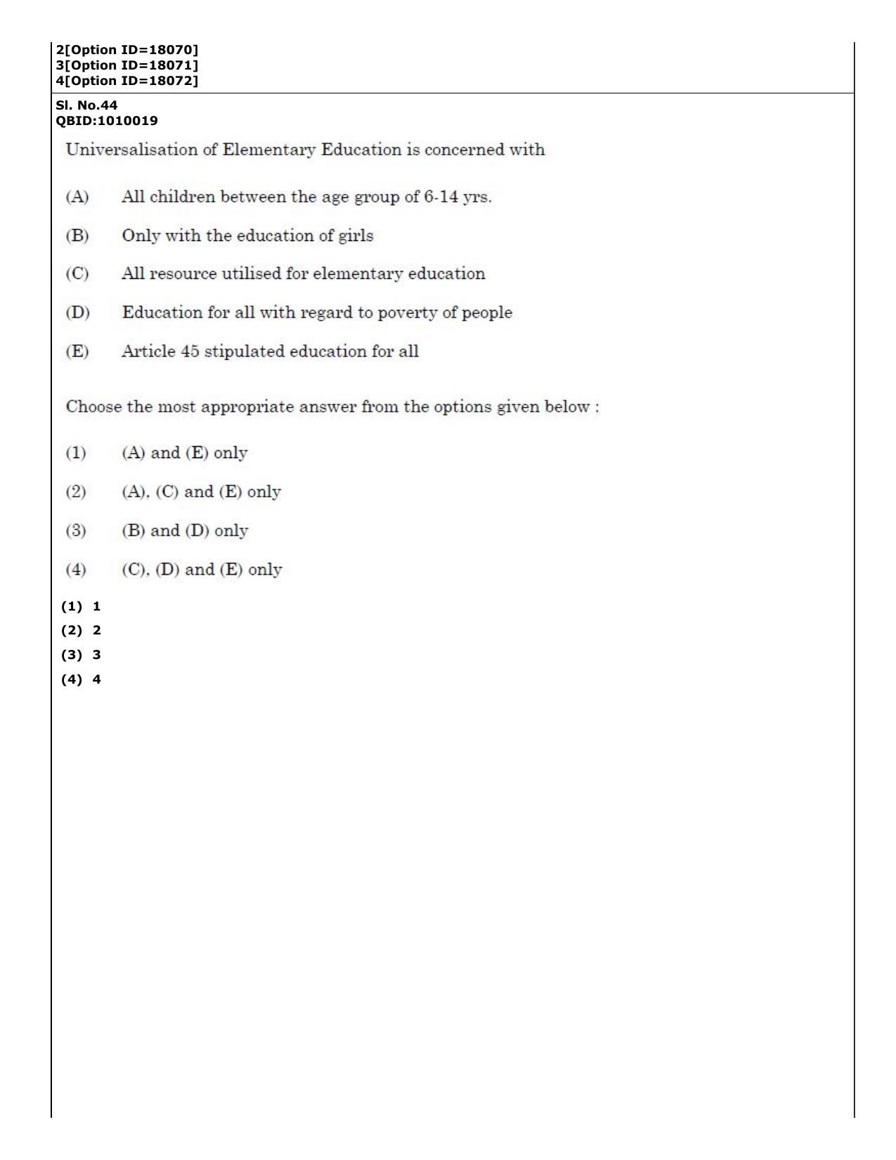 CUET (PG) 2022: PGQP-04 M.Ed (07-09-2022) Question Paper - Page 38
