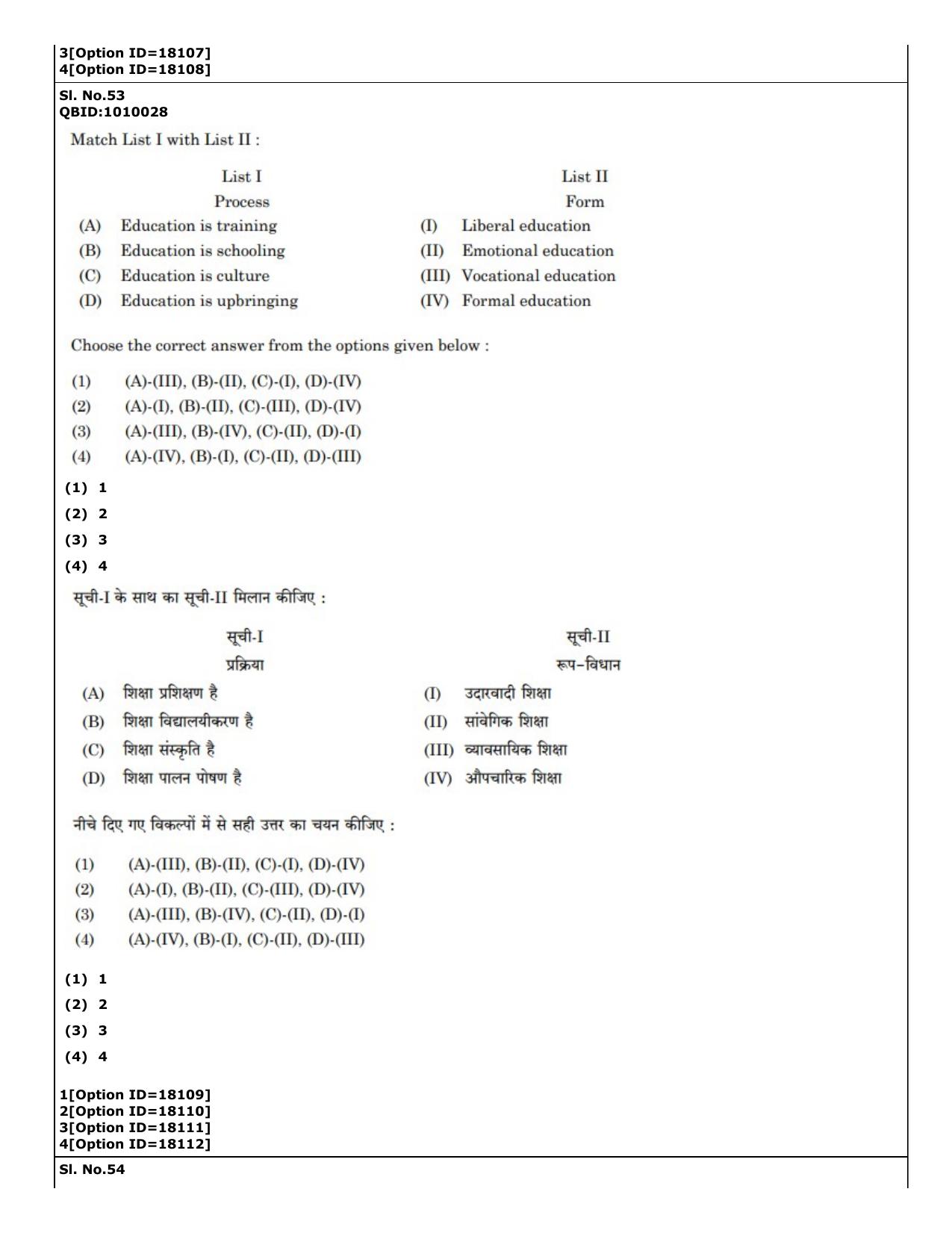 CUET (PG) 2022: PGQP-04 M.Ed (07-09-2022) Question Paper - Page 48