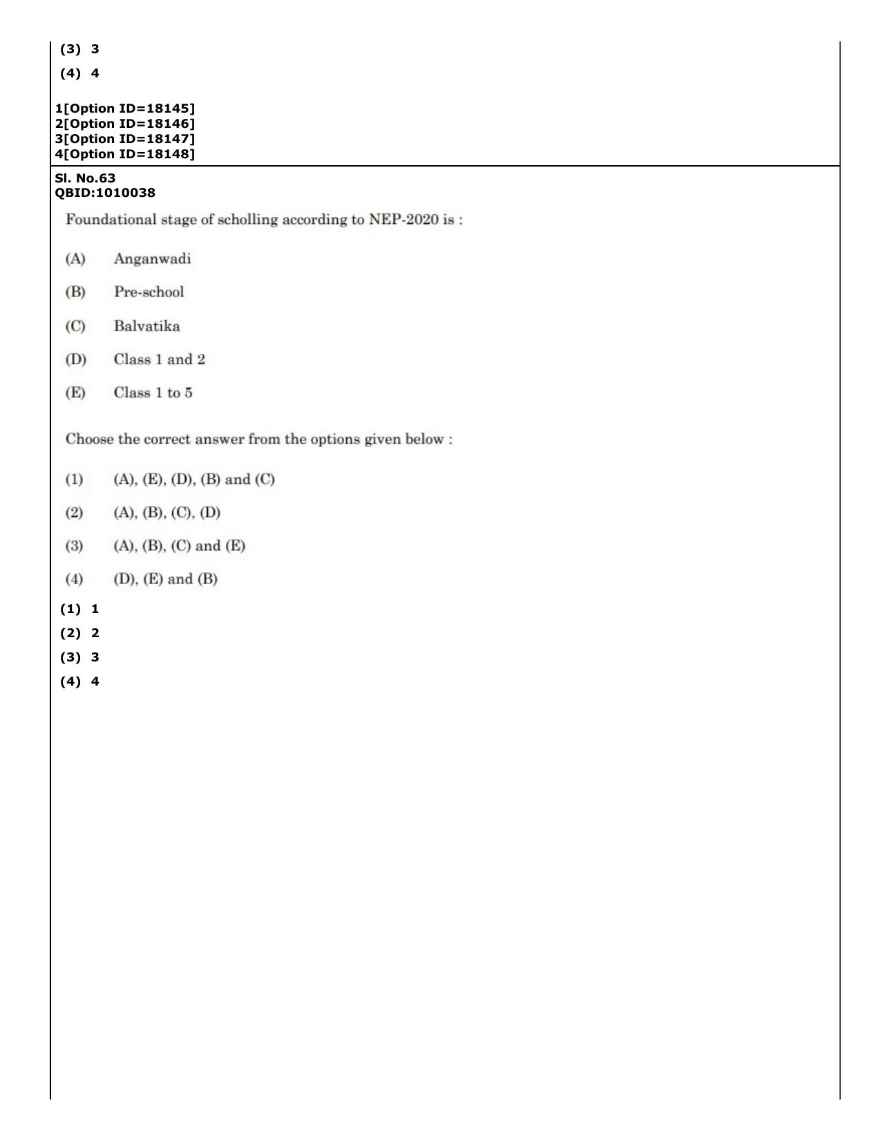 CUET (PG) 2022: PGQP-04 M.Ed (07-09-2022) Question Paper - Page 57