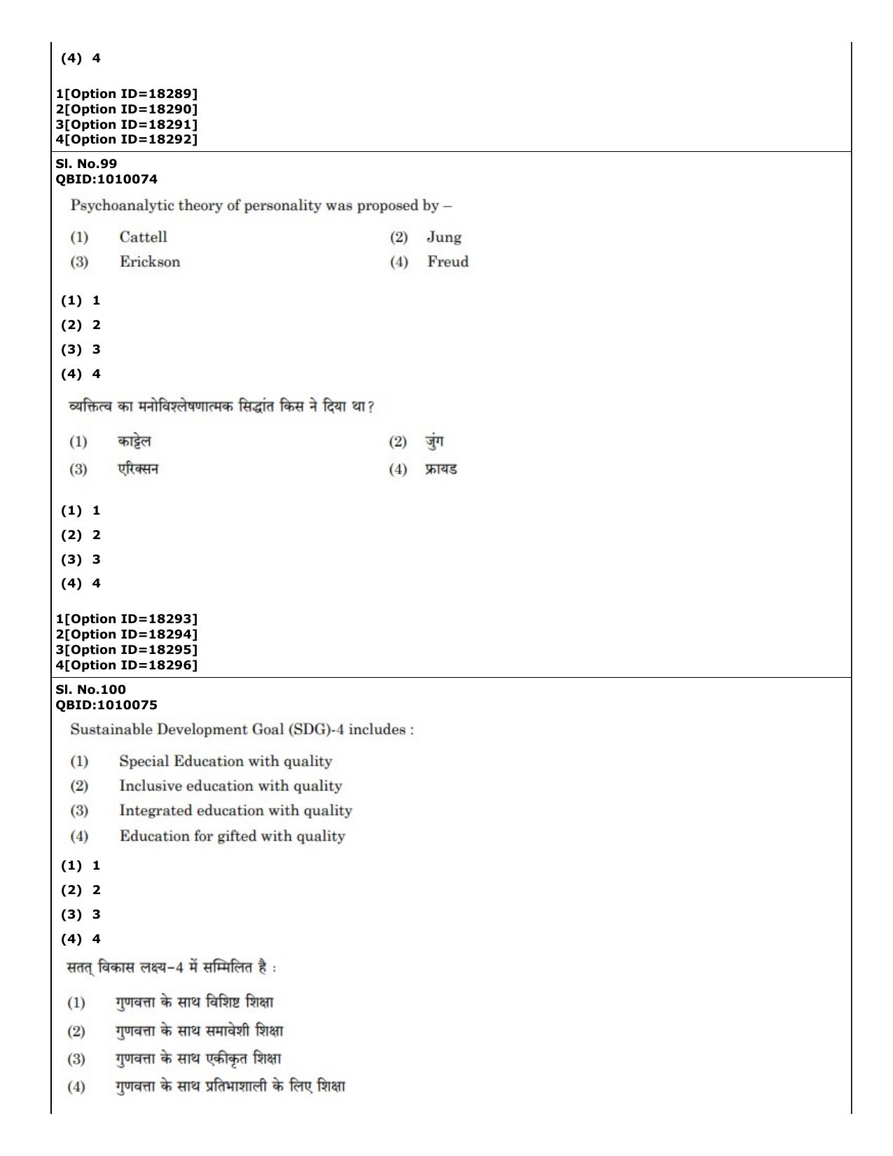CUET (PG) 2022: PGQP-04 M.Ed (07-09-2022) Question Paper - Page 90