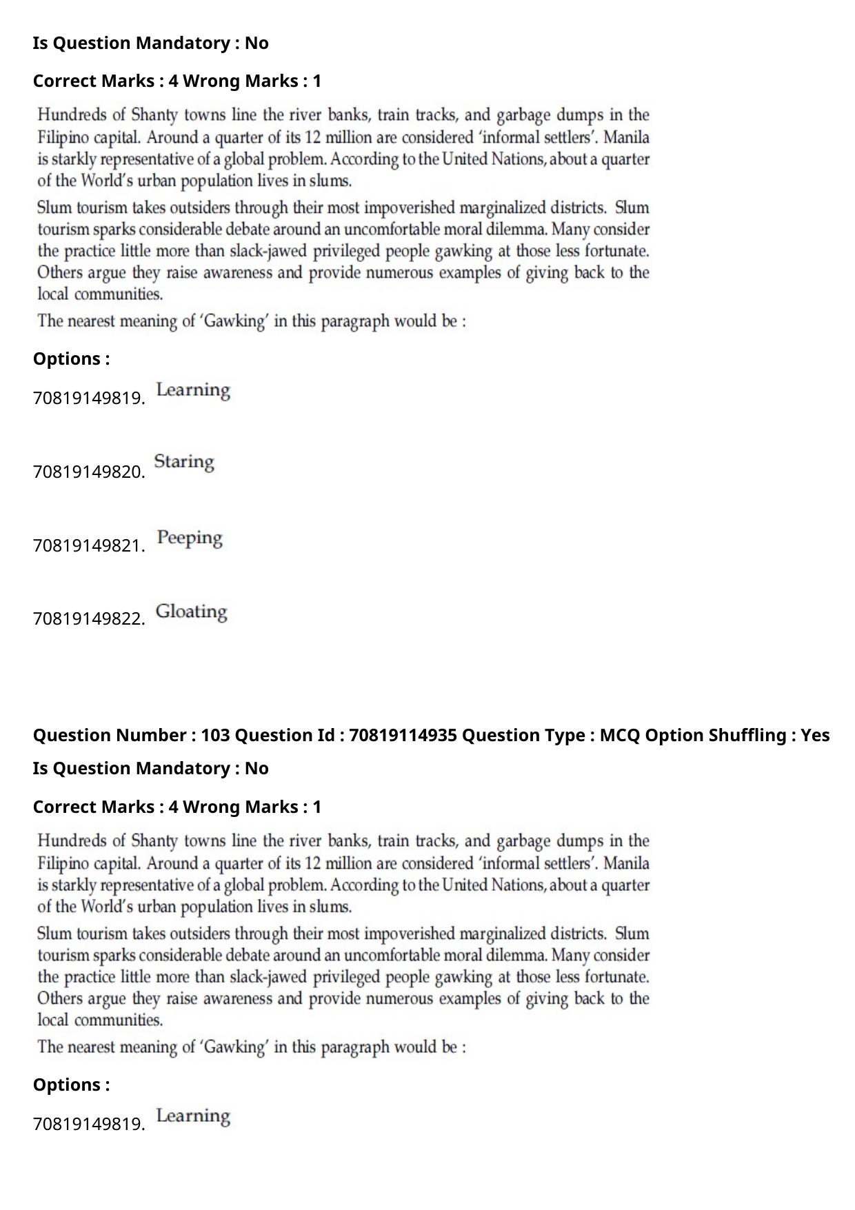 JEE Mains 2021: B Arch & B Planning Kannada (Shift 2) 23-02-2021 Question Paper - Page 141