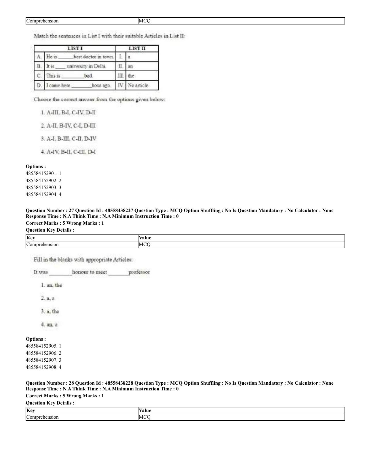 CUET 2023 English Odia Shift 3 Question Papers - 02 Jul 2023 - Page 20