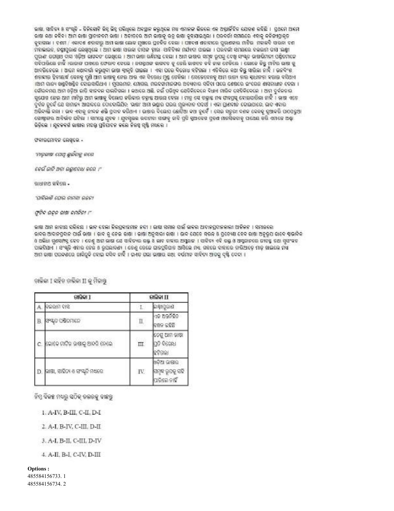CUET 2023 English Odia Shift 3 Question Papers - 02 Jul 2023 - Page 35