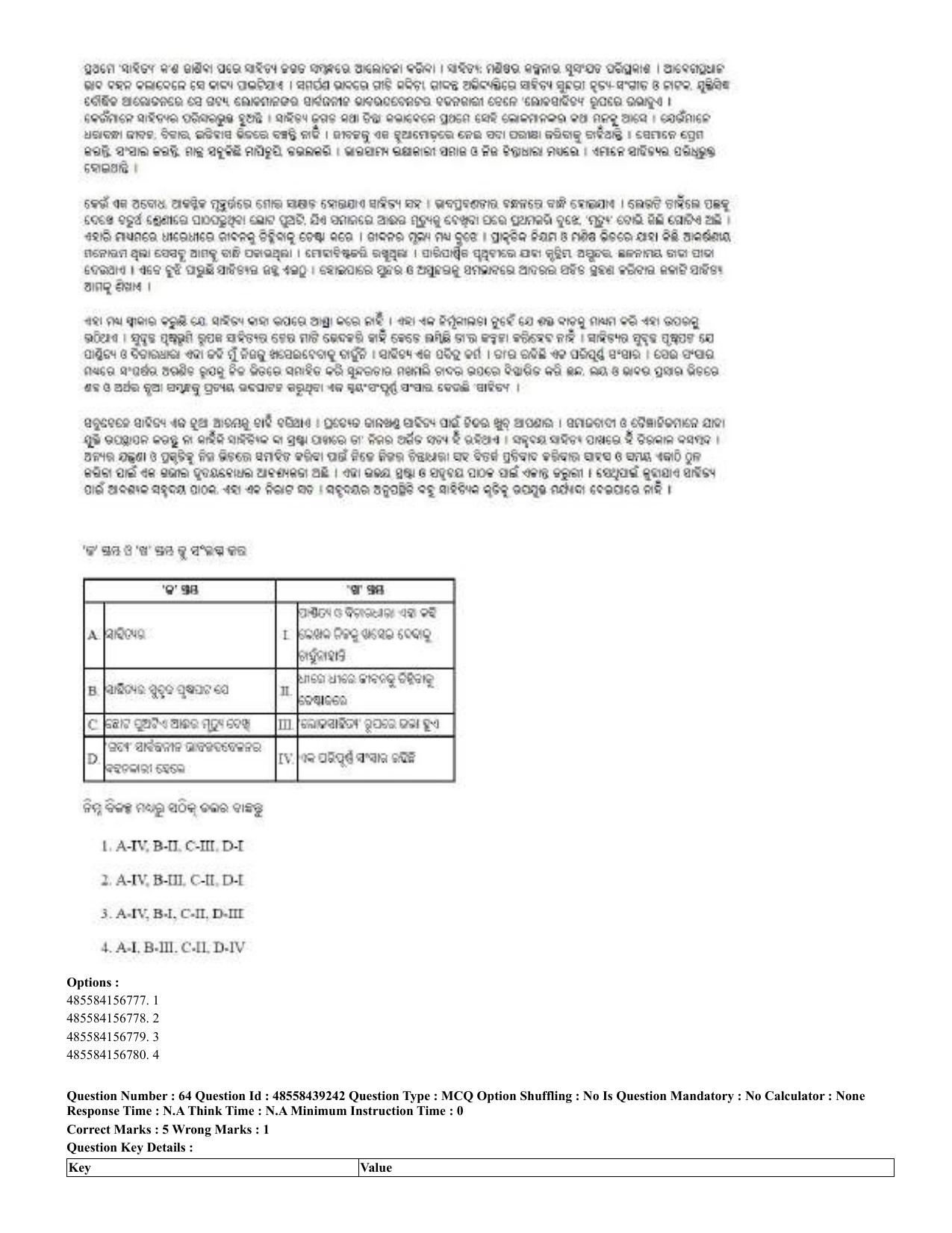 CUET 2023 English Odia Shift 3 Question Papers - 02 Jul 2023 - Page 46