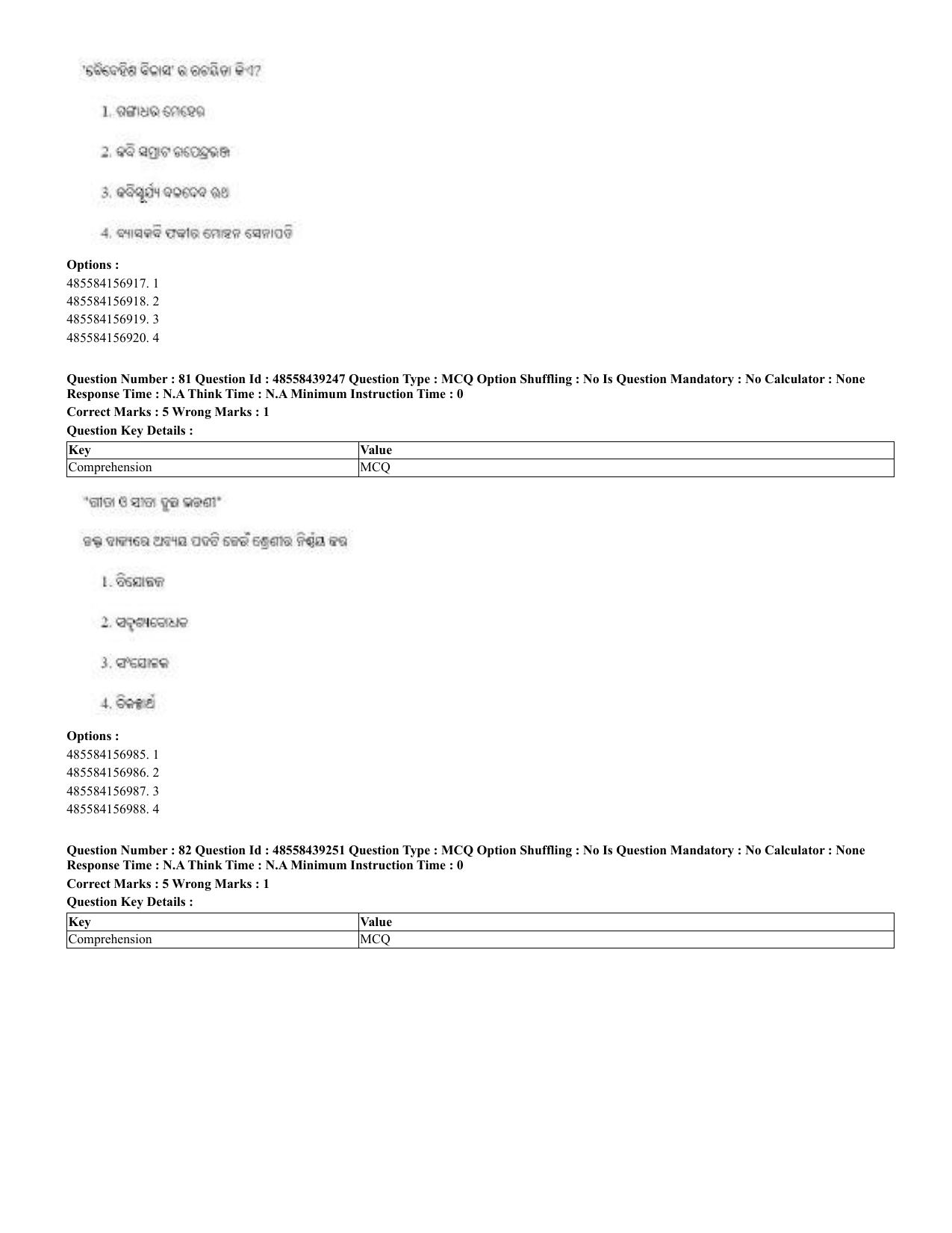 CUET 2023 English Odia Shift 3 Question Papers - 02 Jul 2023 - Page 55